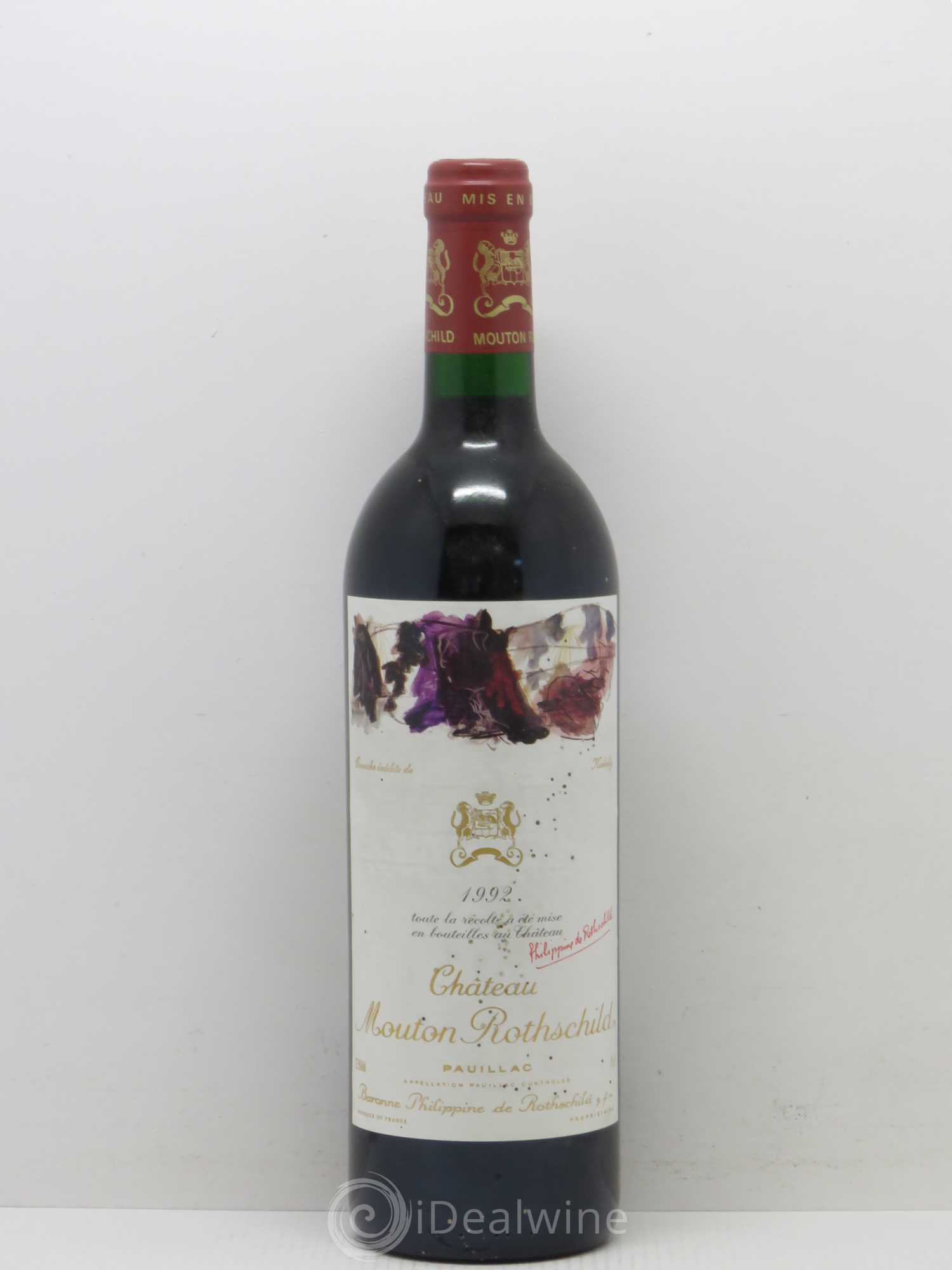 Château Mouton Rothschild 1er Grand Cru Classé 1992 - Lot de 1 bouteille - 0