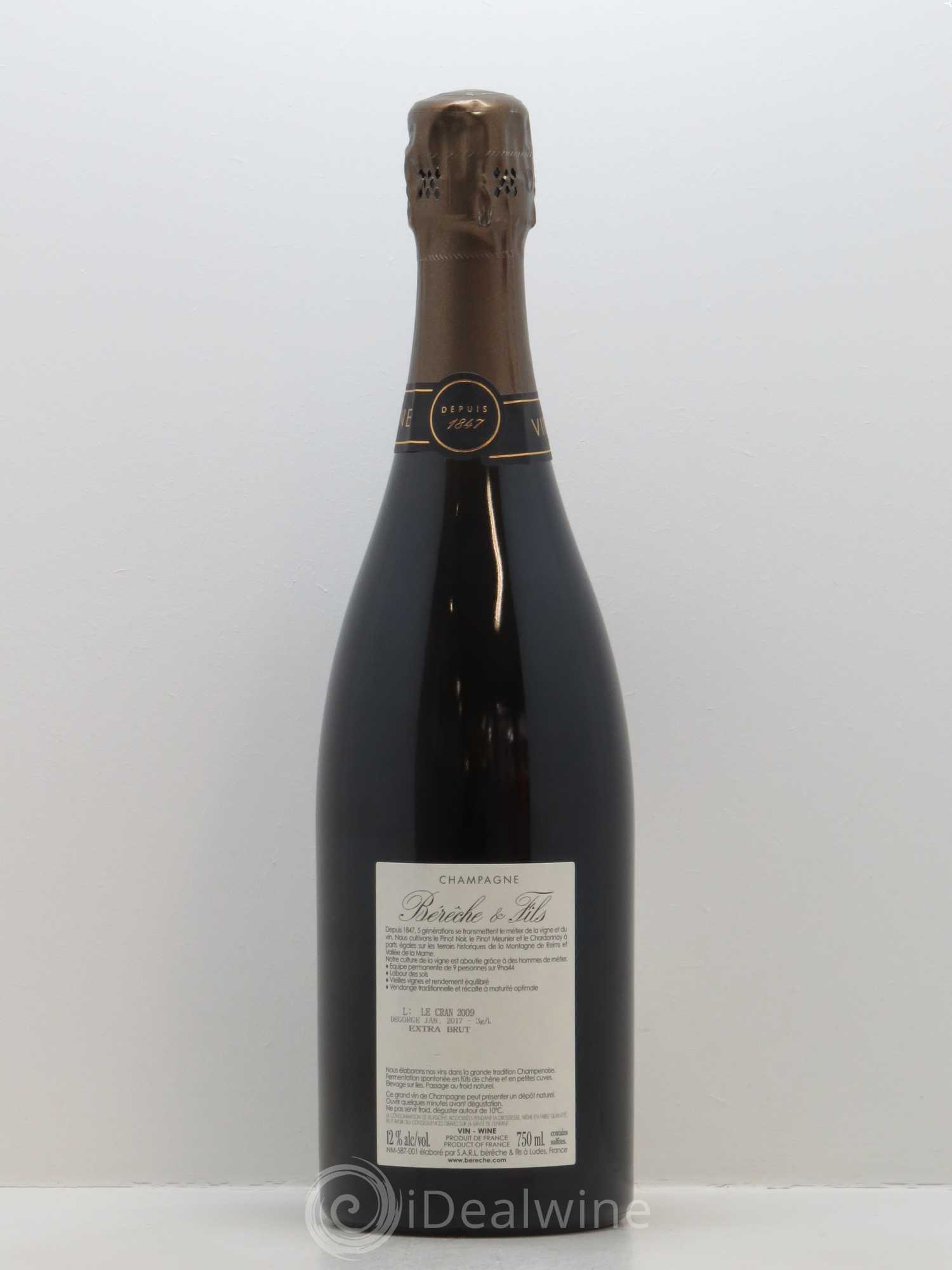 Ludes 1er Cru Le Cran Extra-Brut Bérêche et Fils 2009 - Lot de 1 bouteille - 1