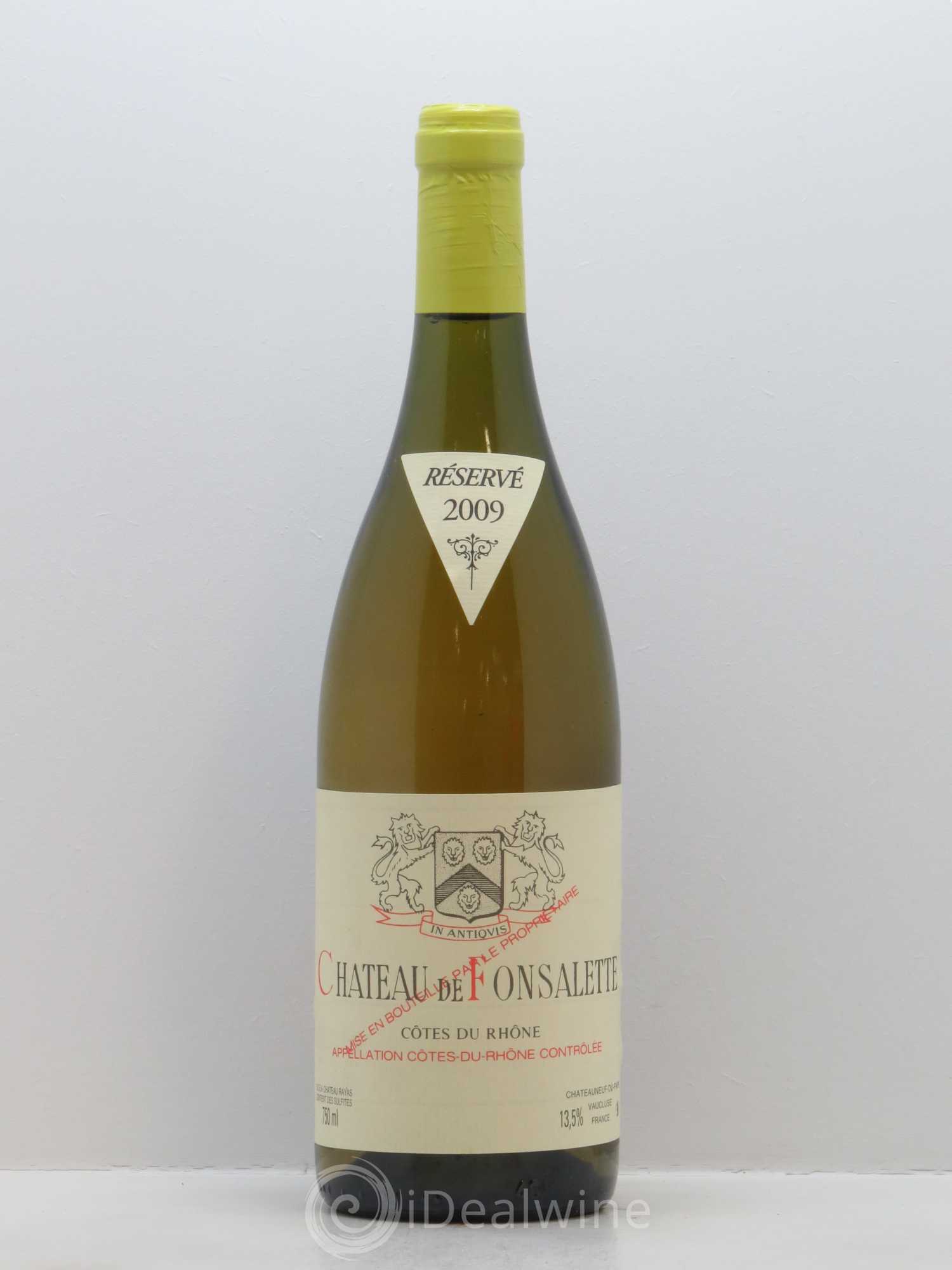 Côtes-du-Rhône Château de Fonsalette Emmanuel Reynaud 2009 - Lot de 1 bouteille - 0