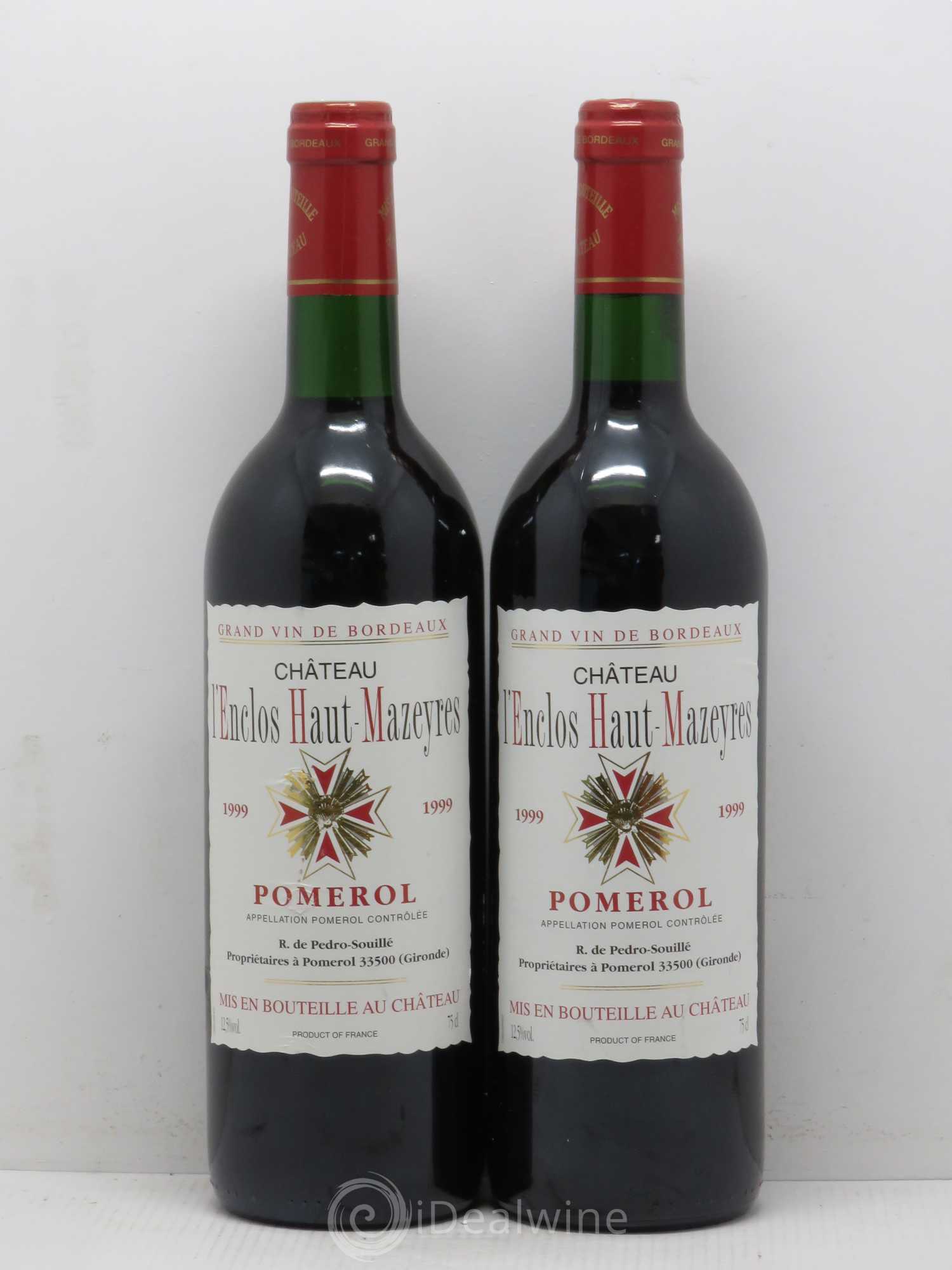 Château l' Enclos Haut Mazeyres 1999 - Lot de 2 bouteilles - 0