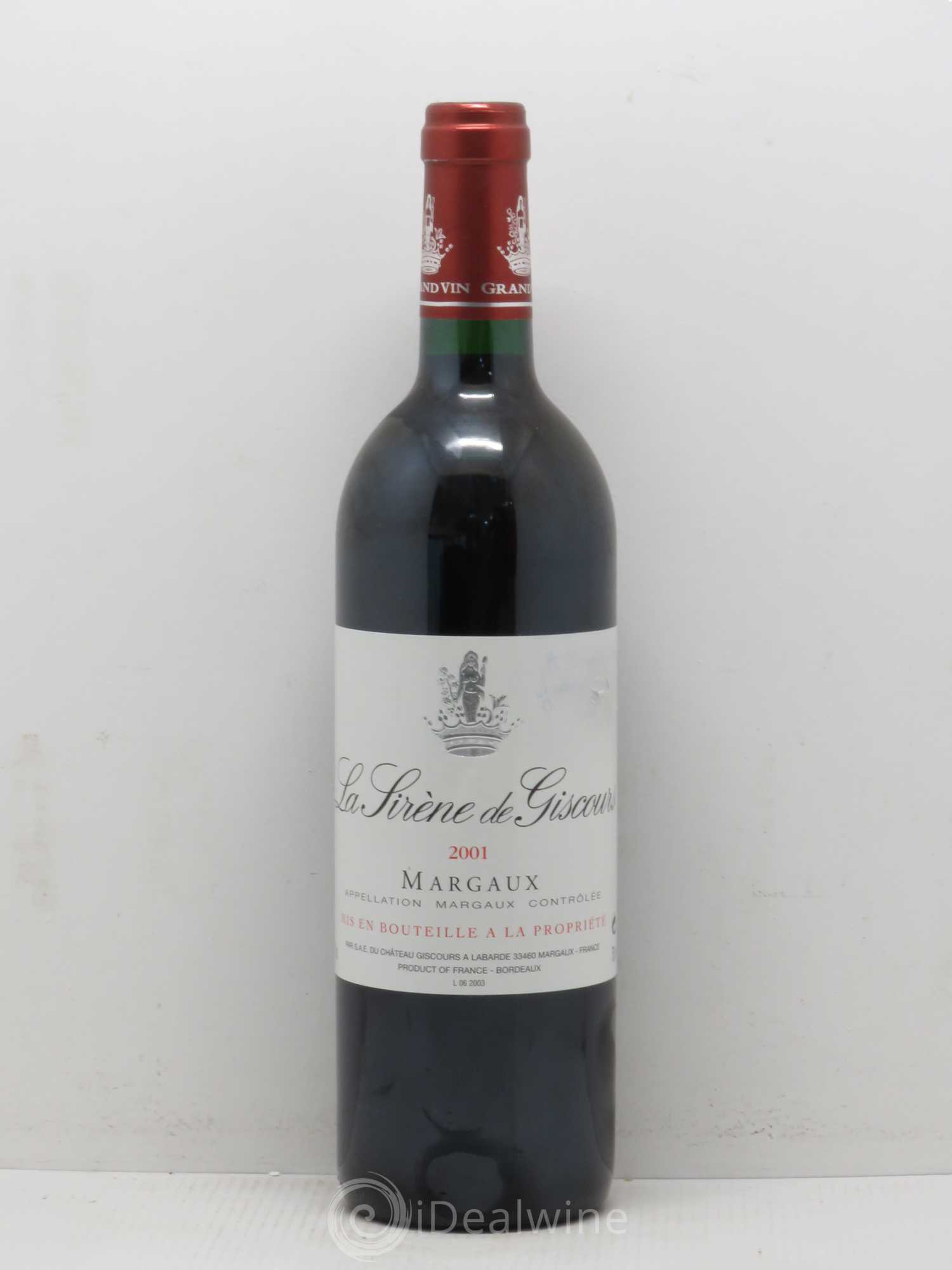 La Sirène de Giscours 2001 - Lot de 1 bouteille - 0