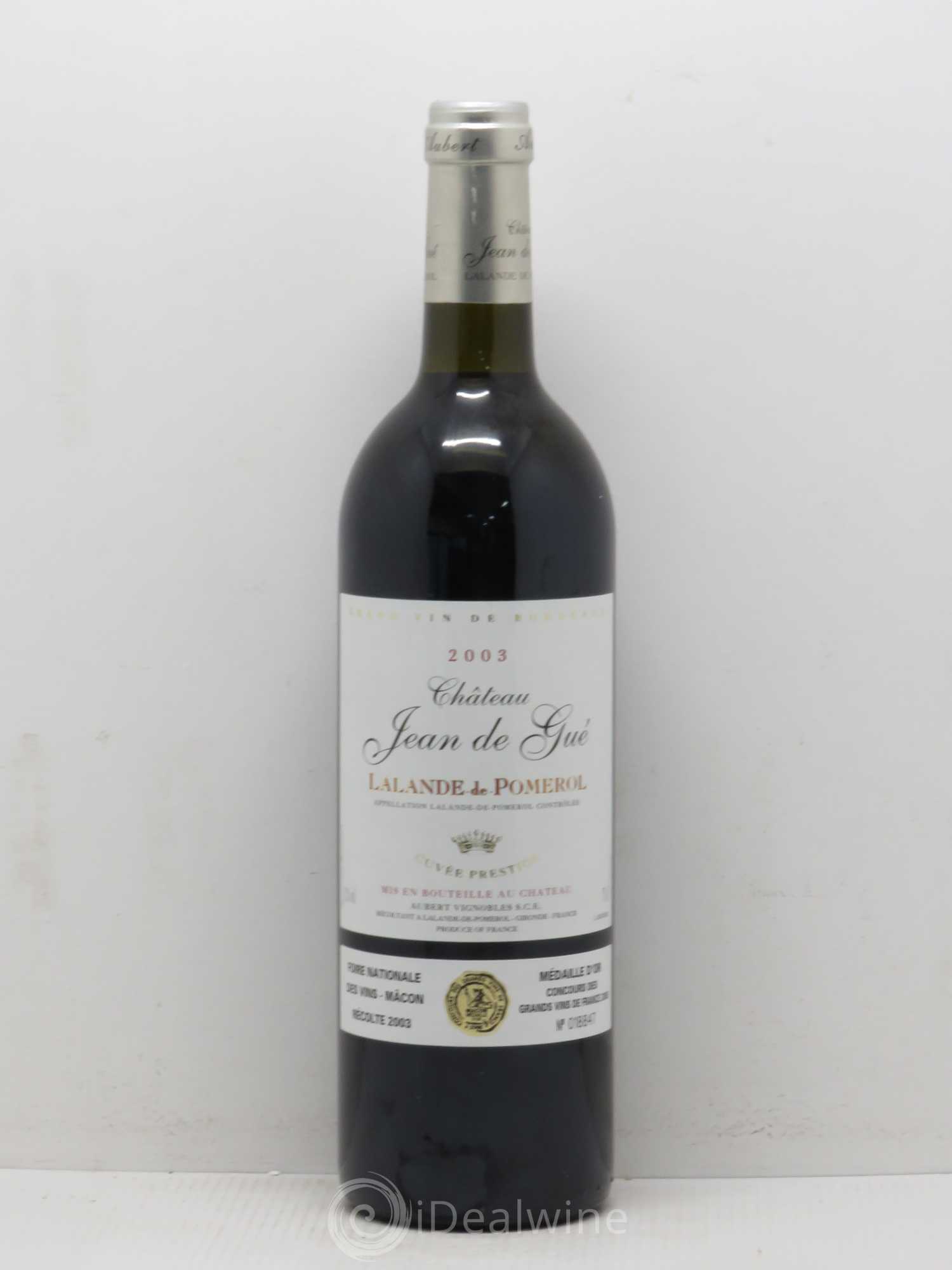 Bordeaux Chateau Jean de Gué (sans prix de réserve) 2003 - Posten von 1 Flasche - 0