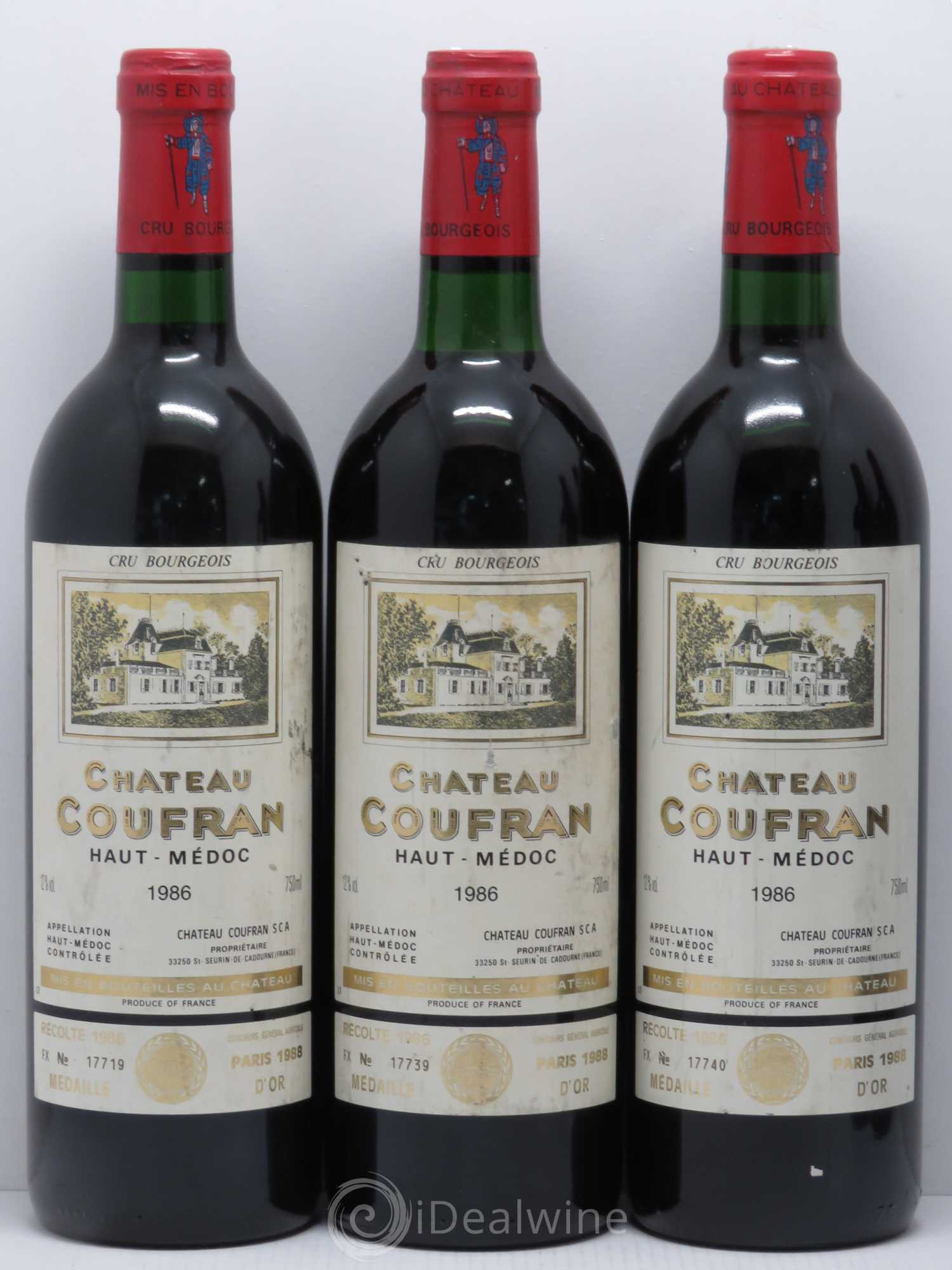 Château Coufran Cru Bourgeois 1986 - Lot de 5 bouteilles - 1