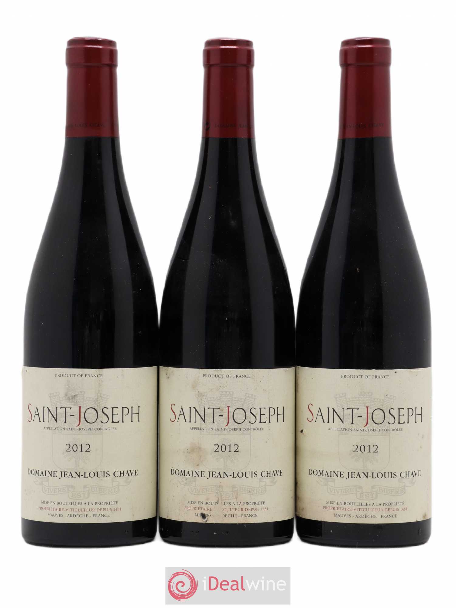 Saint-Joseph Jean-Louis Chave 2012 - Lot de 3 bouteilles - 0