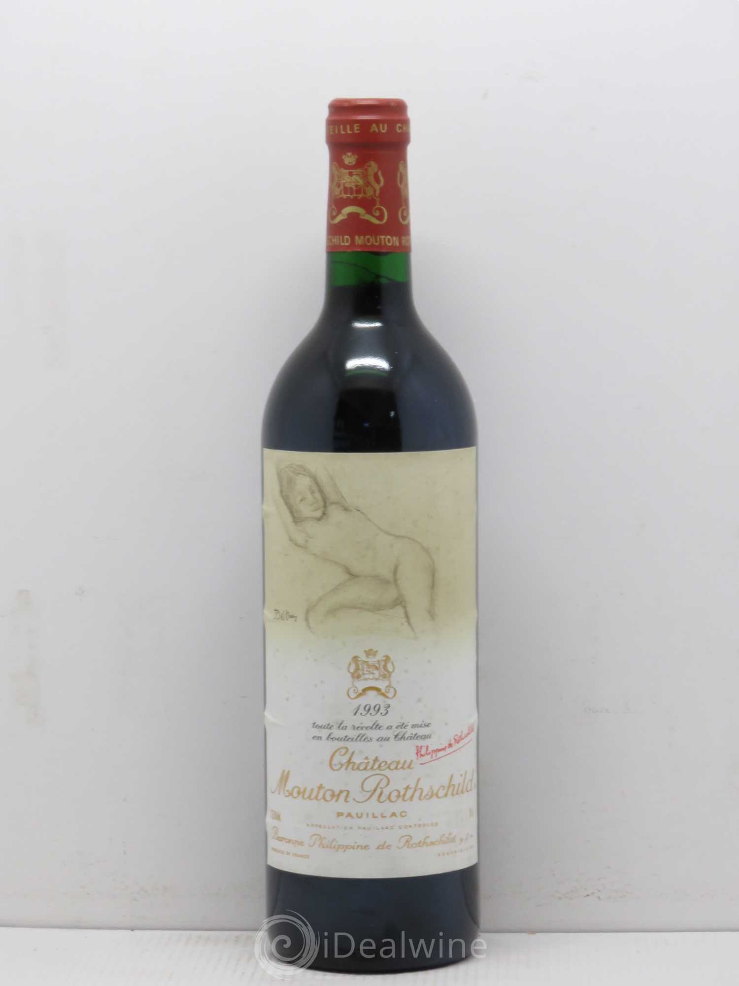 Château Mouton Rothschild 1er Grand Cru Classé 1993 - Lot de 1 bouteille - 0