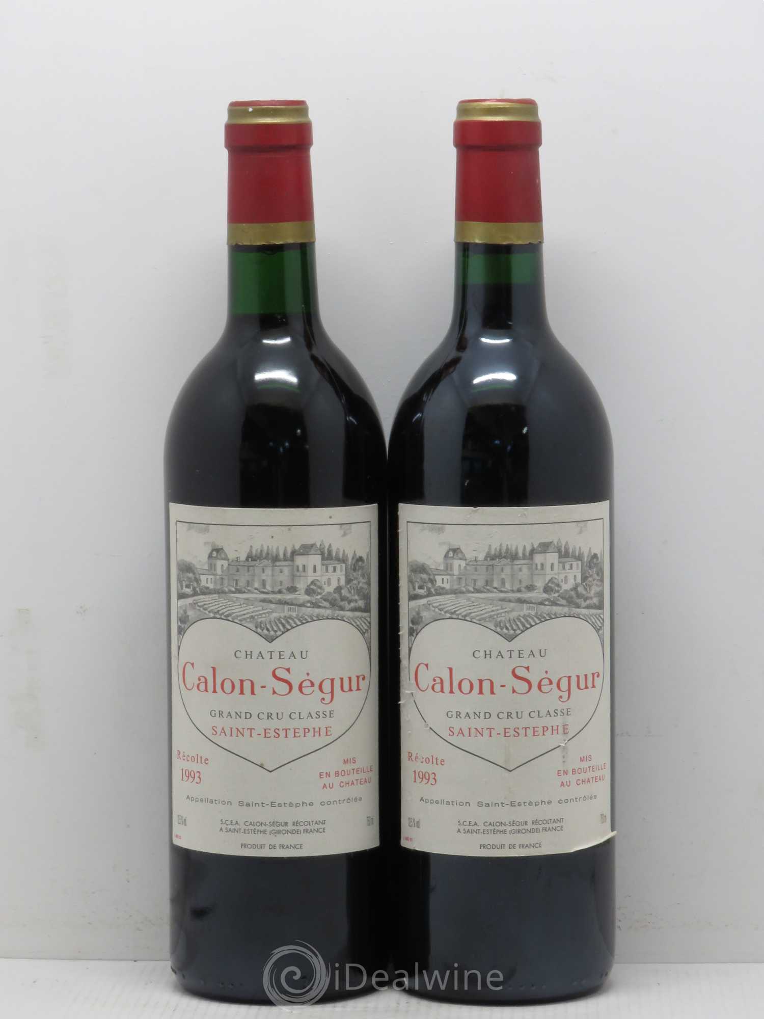 Château Calon Ségur 3ème Grand Cru Classé 1993 - Lot de 2 bouteilles - 0