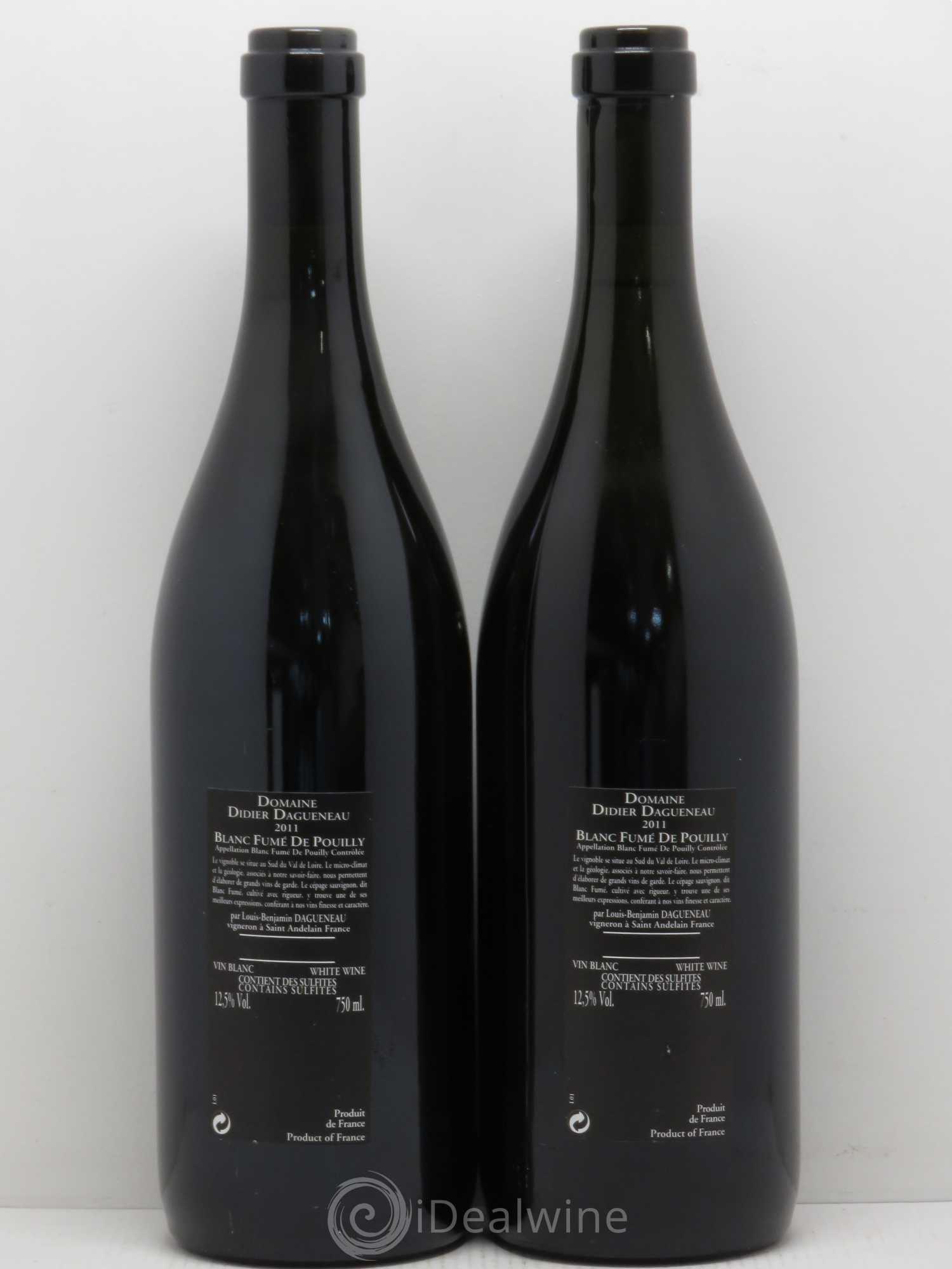 Vin de France (anciennement Pouilly-Fumé) Silex Dagueneau (Domaine Didier - Louis-Benjamin) 2011 - Lot de 2 bouteilles - 1