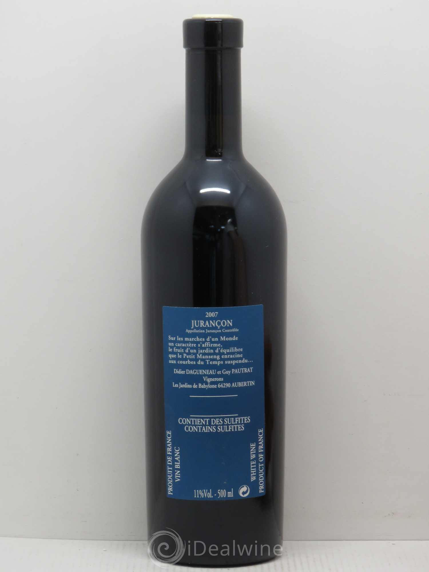Vin de France (anciennement Jurançon) Jardins de Babylone Didier Dagueneau 2007 - Lotto di 1 bottiglia - 1