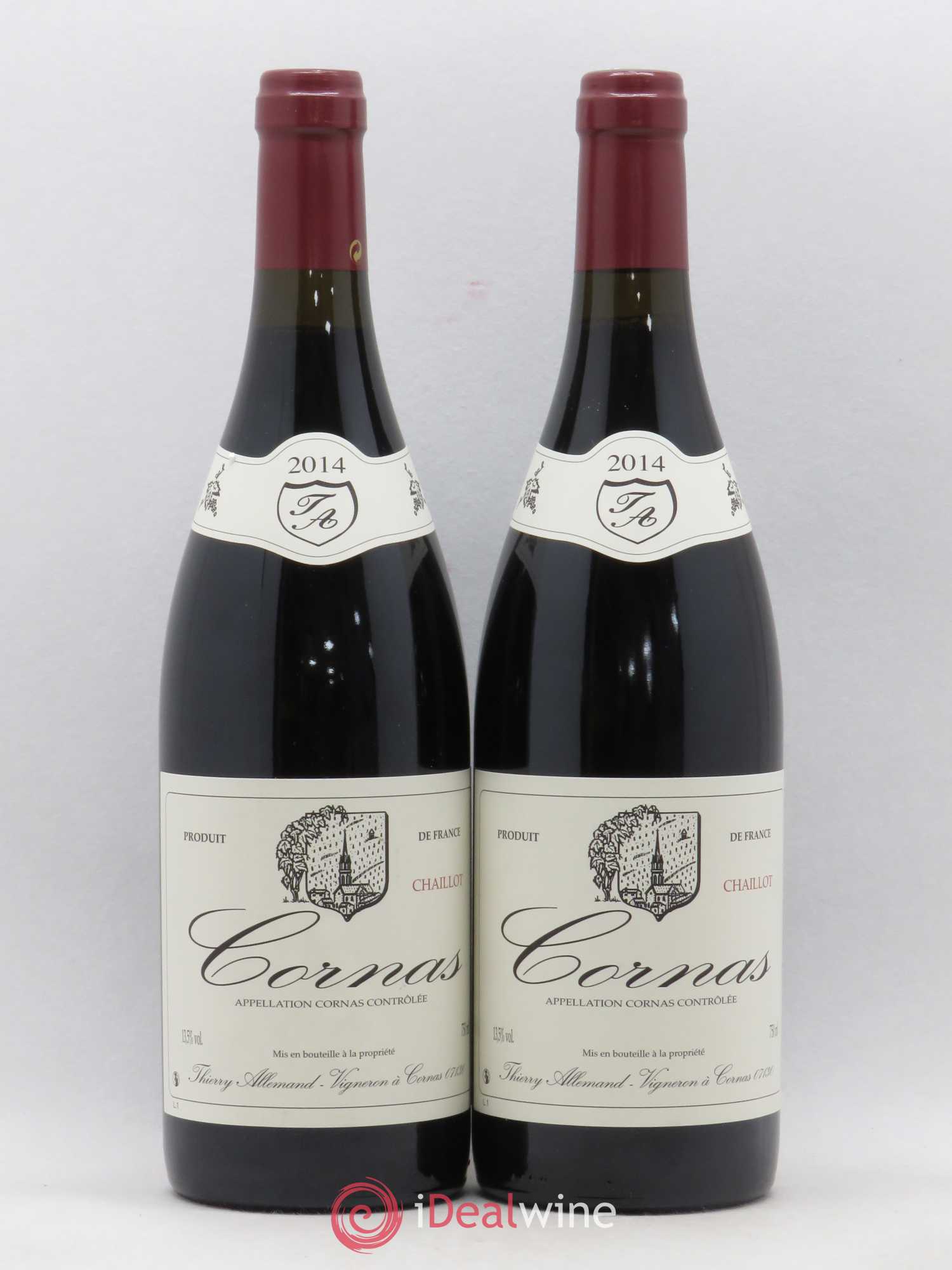 Cornas Chaillot Thierry Allemand 2014 - Lot de 2 bouteilles - 0