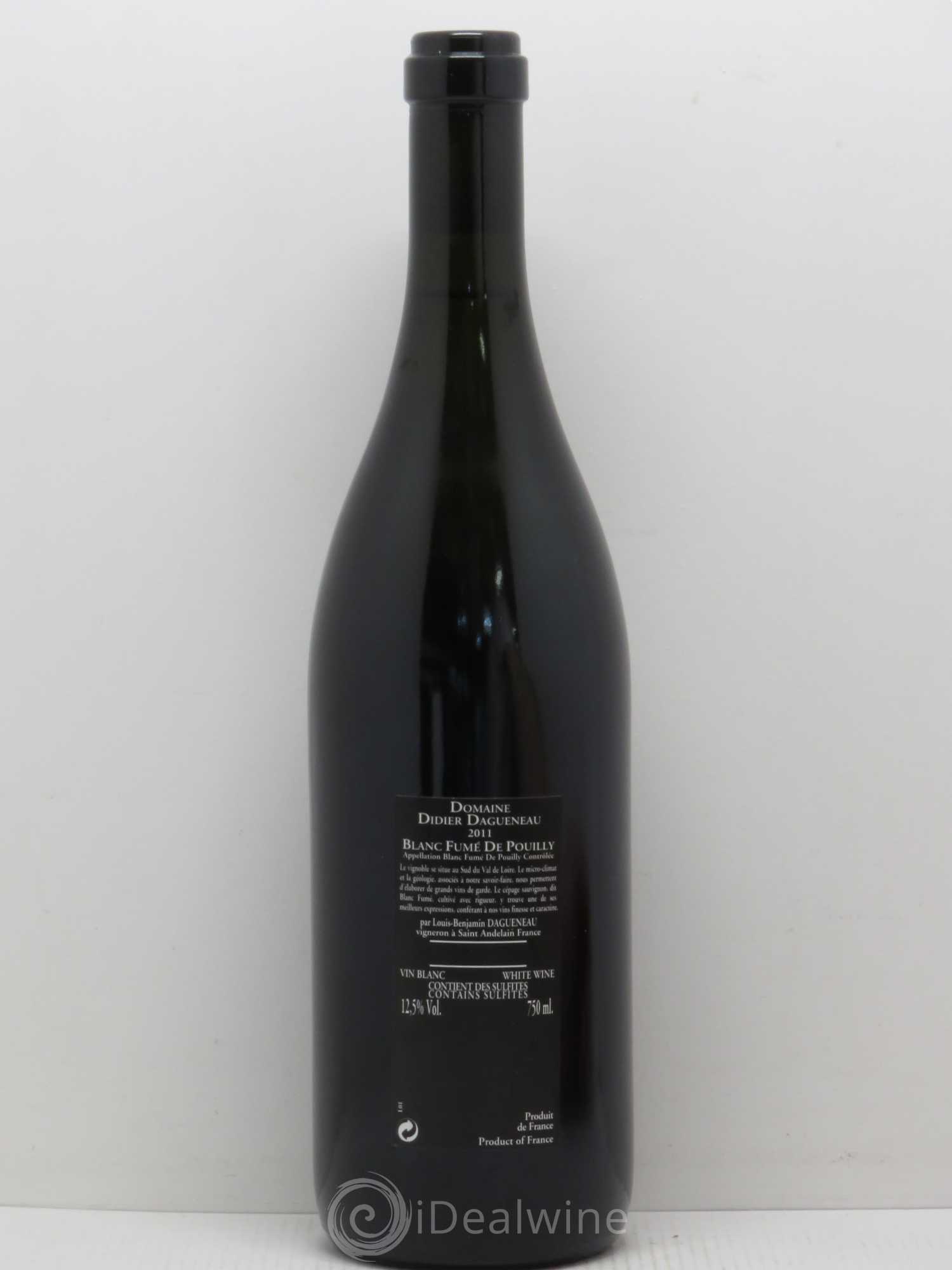 Vin de France (anciennement Pouilly-Fumé) Silex Dagueneau (Domaine Didier - Louis-Benjamin) 2011 - Lot de 1 bouteille - 1