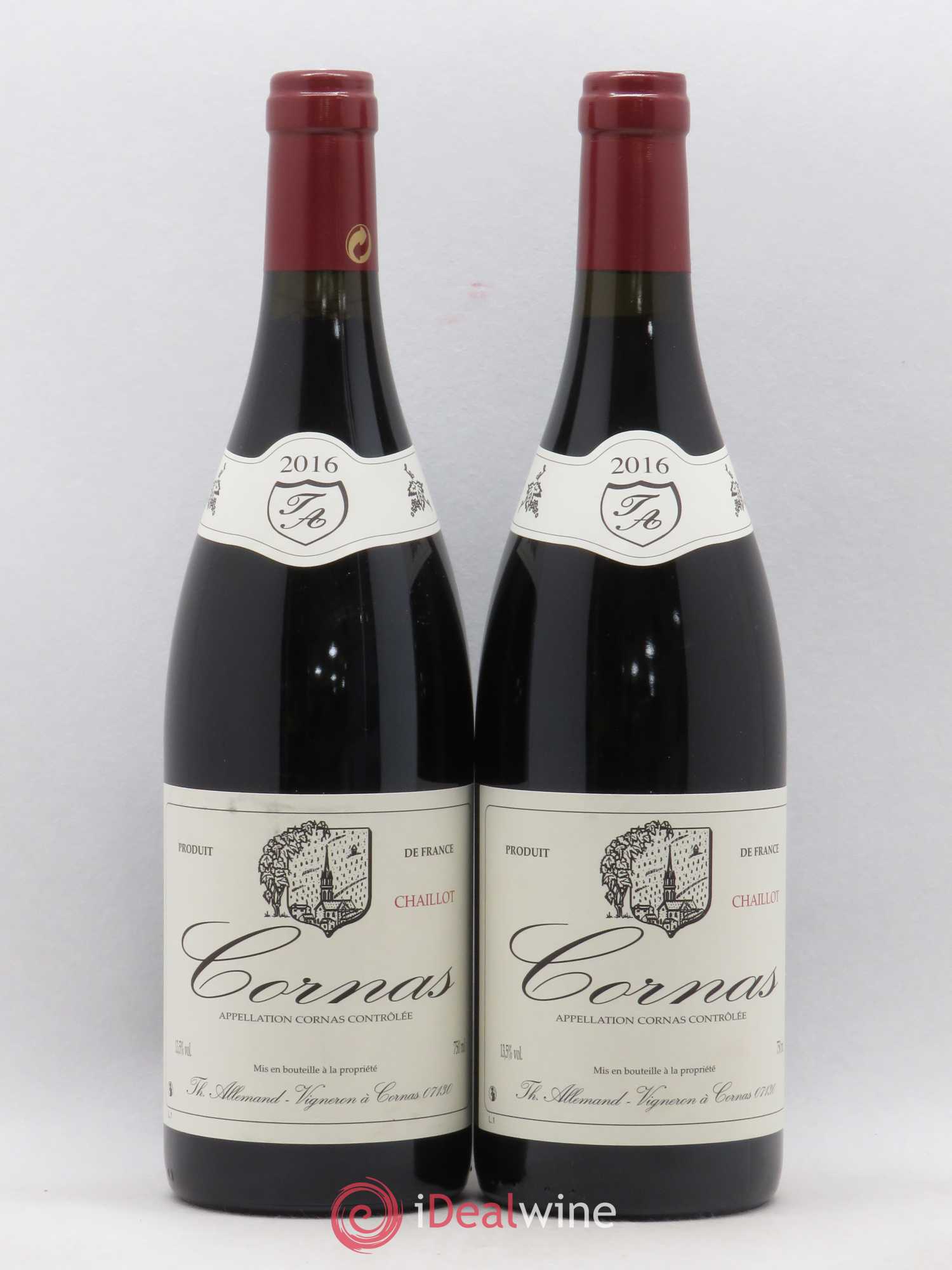 Cornas Chaillot Thierry Allemand 2016 - Lot de 2 bouteilles - 0