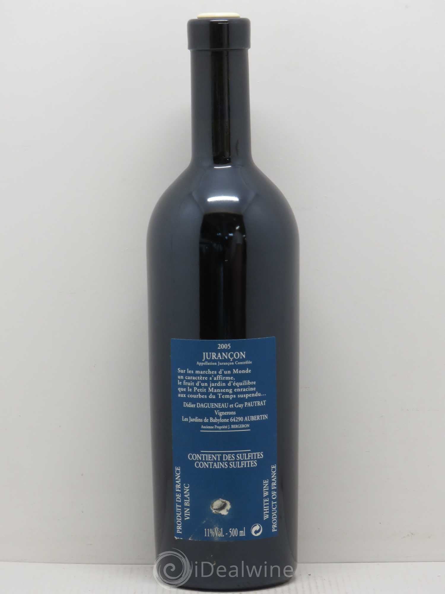 Vin de France (anciennement Jurançon) Jardins de Babylone Didier Dagueneau 2005 - Lotto di 1 bottiglia - 1