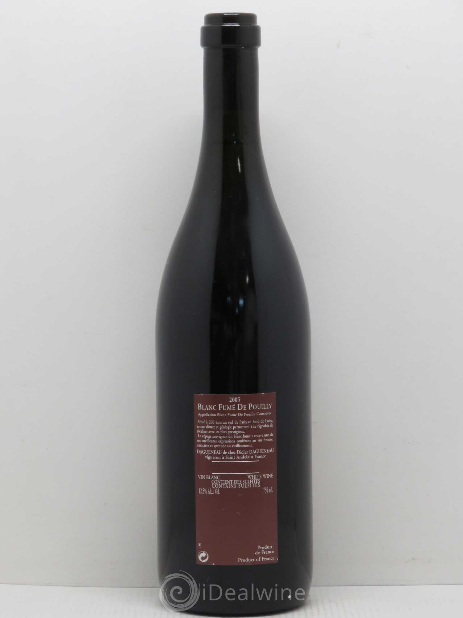 Vin de France (anciennement Pouilly-Fumé) Pur Sang Dagueneau (Domaine Didier - Louis-Benjamin) 2005 - Lot de 1 bouteille - 1