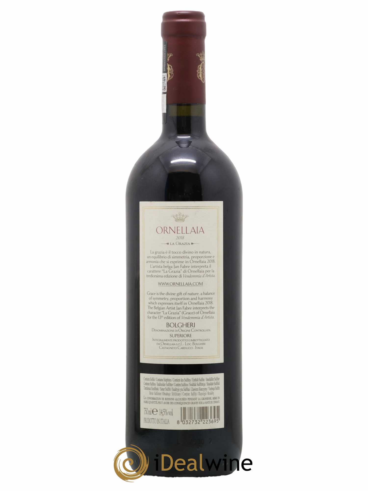 Bolgheri DOC Superiore Ornellaia Tenuta Dell'Ornellaia - Frescobaldi 2018 - Lot de 1 bouteille - 1