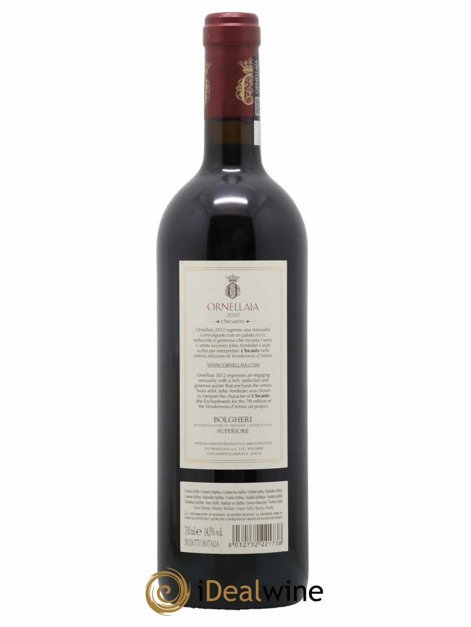 Bolgheri DOC Superiore Ornellaia Tenuta Dell'Ornellaia - Frescobaldi 2012 - Lot de 1 bouteille - 1