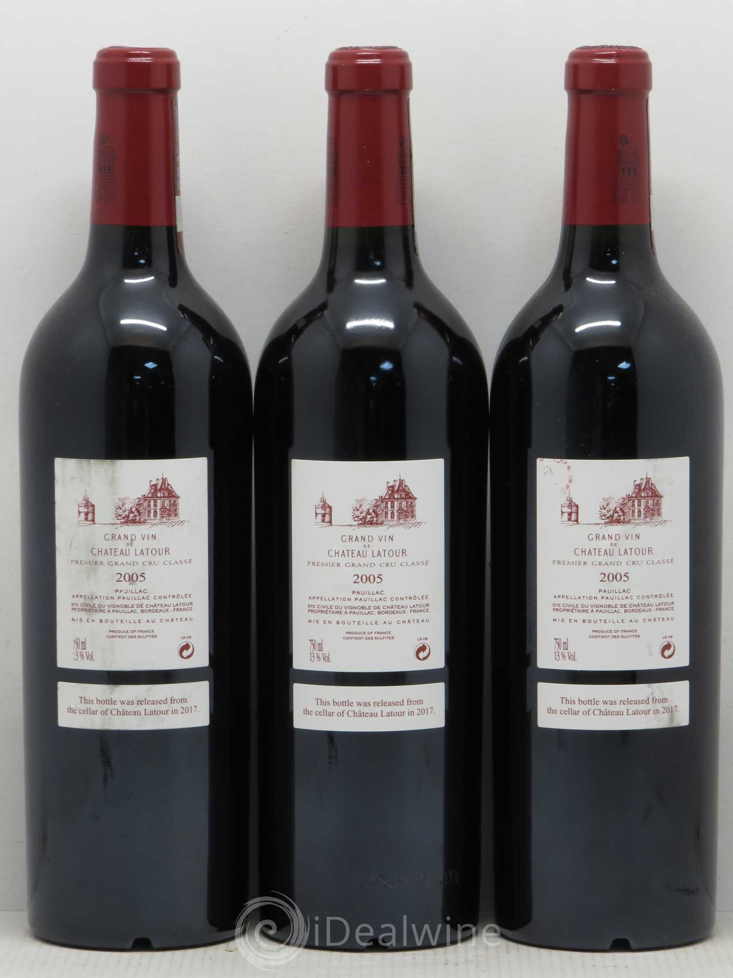 Château Latour 1er Grand Cru Classé 2005 - Lot de 3 bouteilles - 1