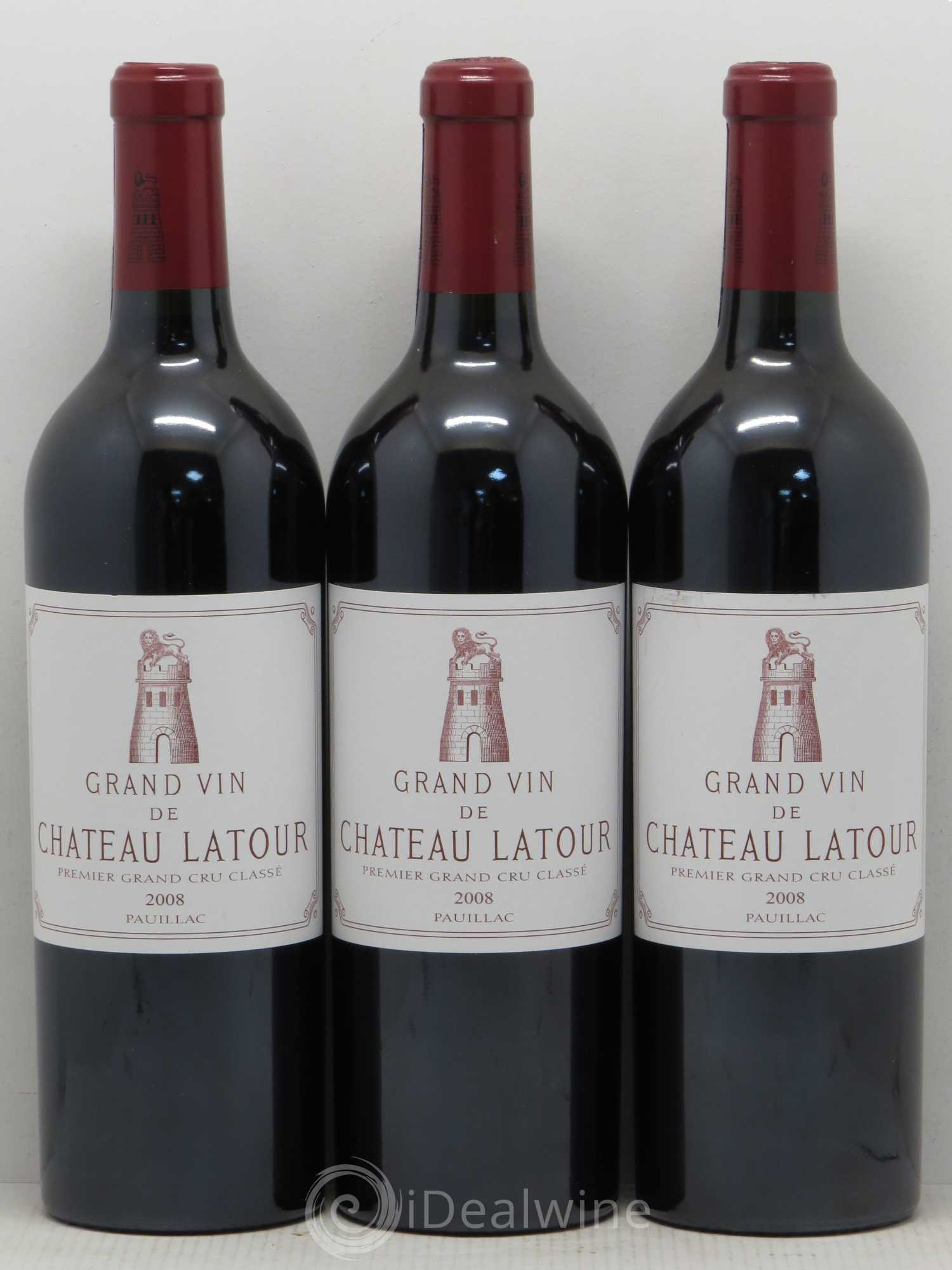 Château Latour 1er Grand Cru Classé 2008 - Lot de 3 bouteilles - 0