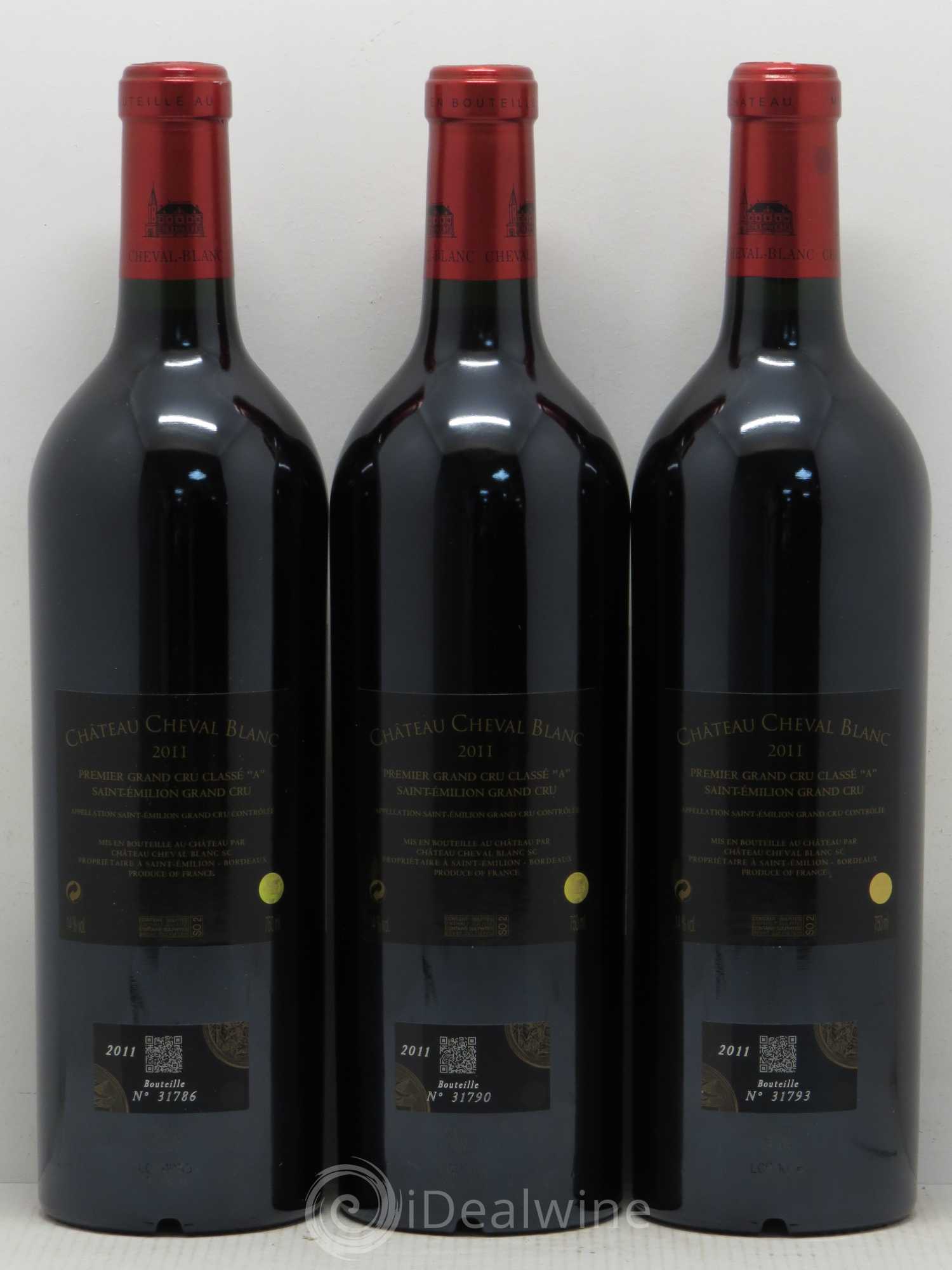 Château Cheval Blanc 1er Grand Cru Classé A 2011 - Lot de 3 bouteilles - 1
