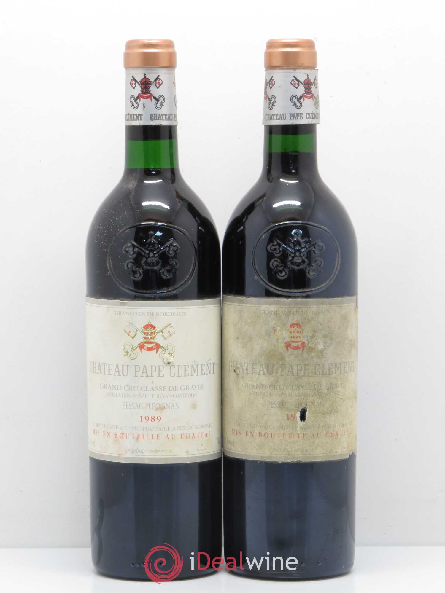 Château Pape Clément Cru Classé de Graves 1989 - Lot de 2 bouteilles - 0