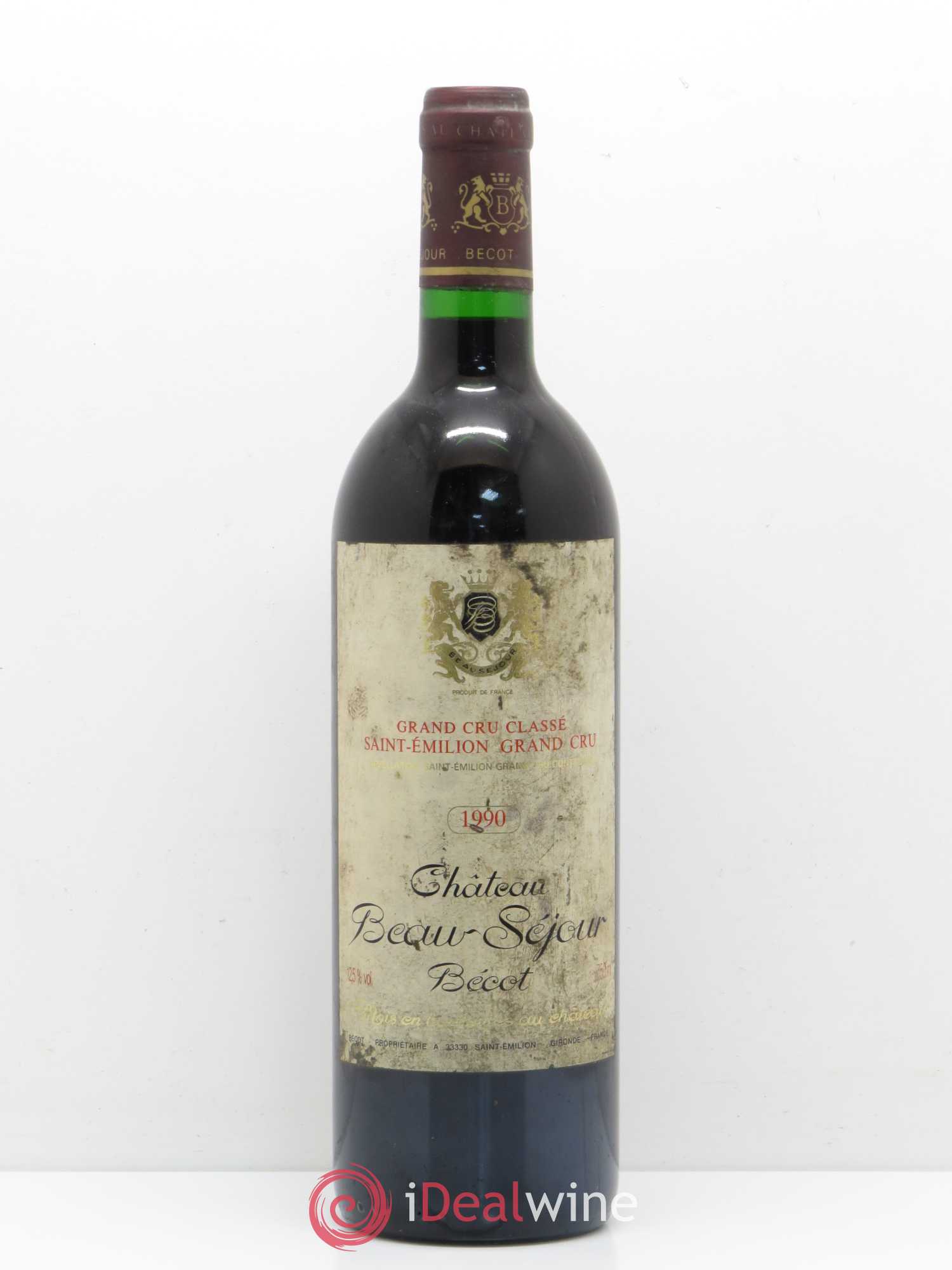 Château Beau-Séjour Bécot 1er Grand Cru Classé B 1990 - Lot de 1 bouteille - 0