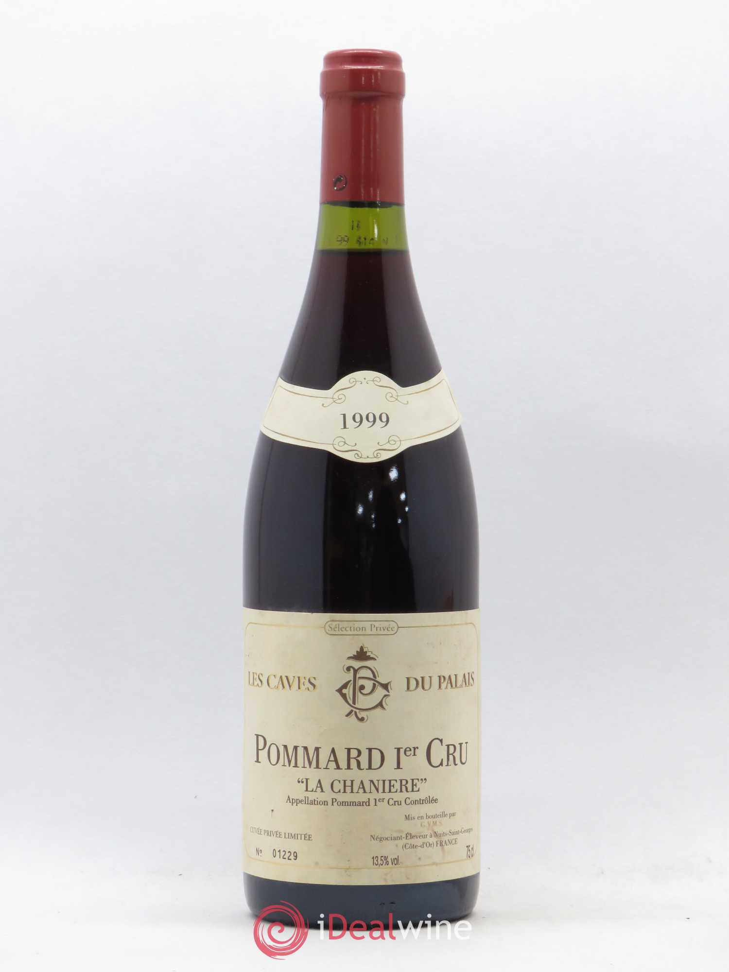 Pommard 1er Cru La Chanière Les Caves Du Palais (sans prix de réserve) 1999 - Posten von 1 Flasche - 0