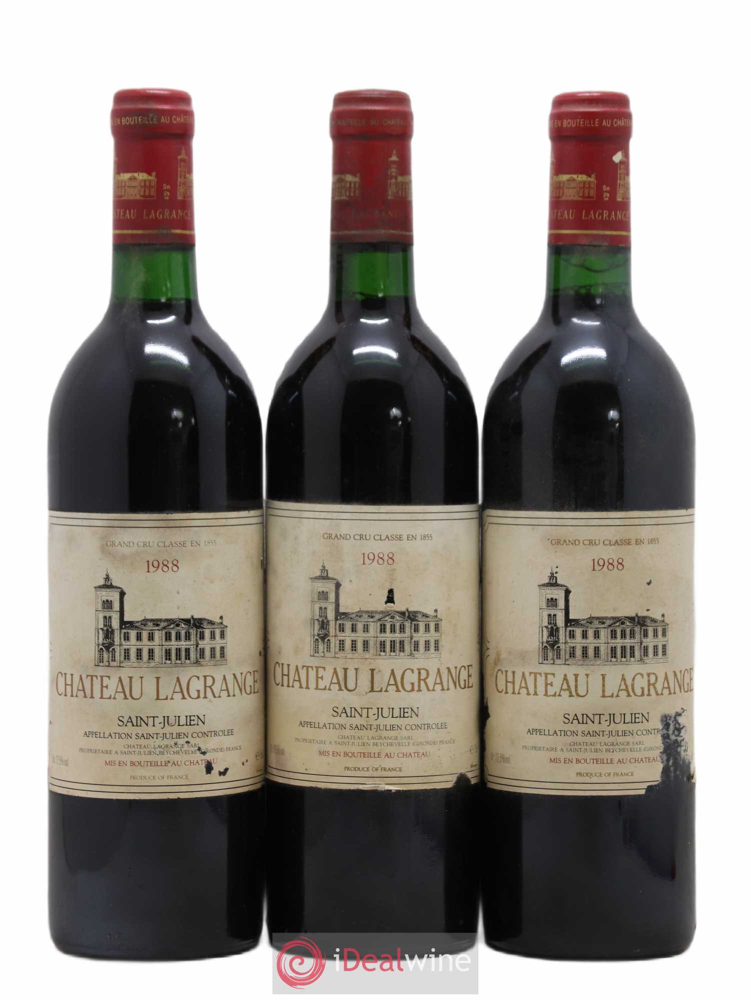 Château Lagrange 3ème Grand Cru Classé 1988 - Lot de 3 bouteilles - 0