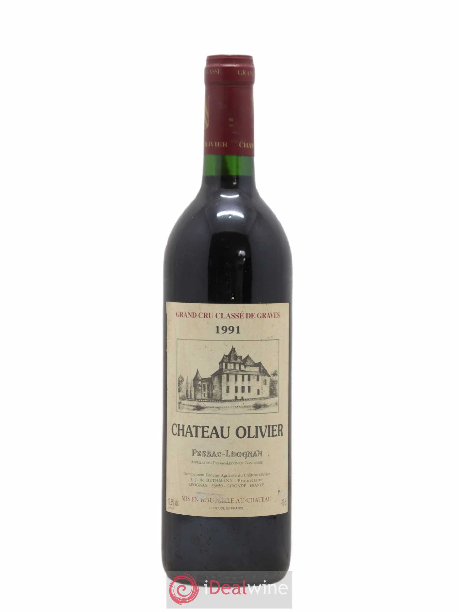 Château Olivier Cru Classé de Graves 1991 - Lot de 1 bouteille - 0
