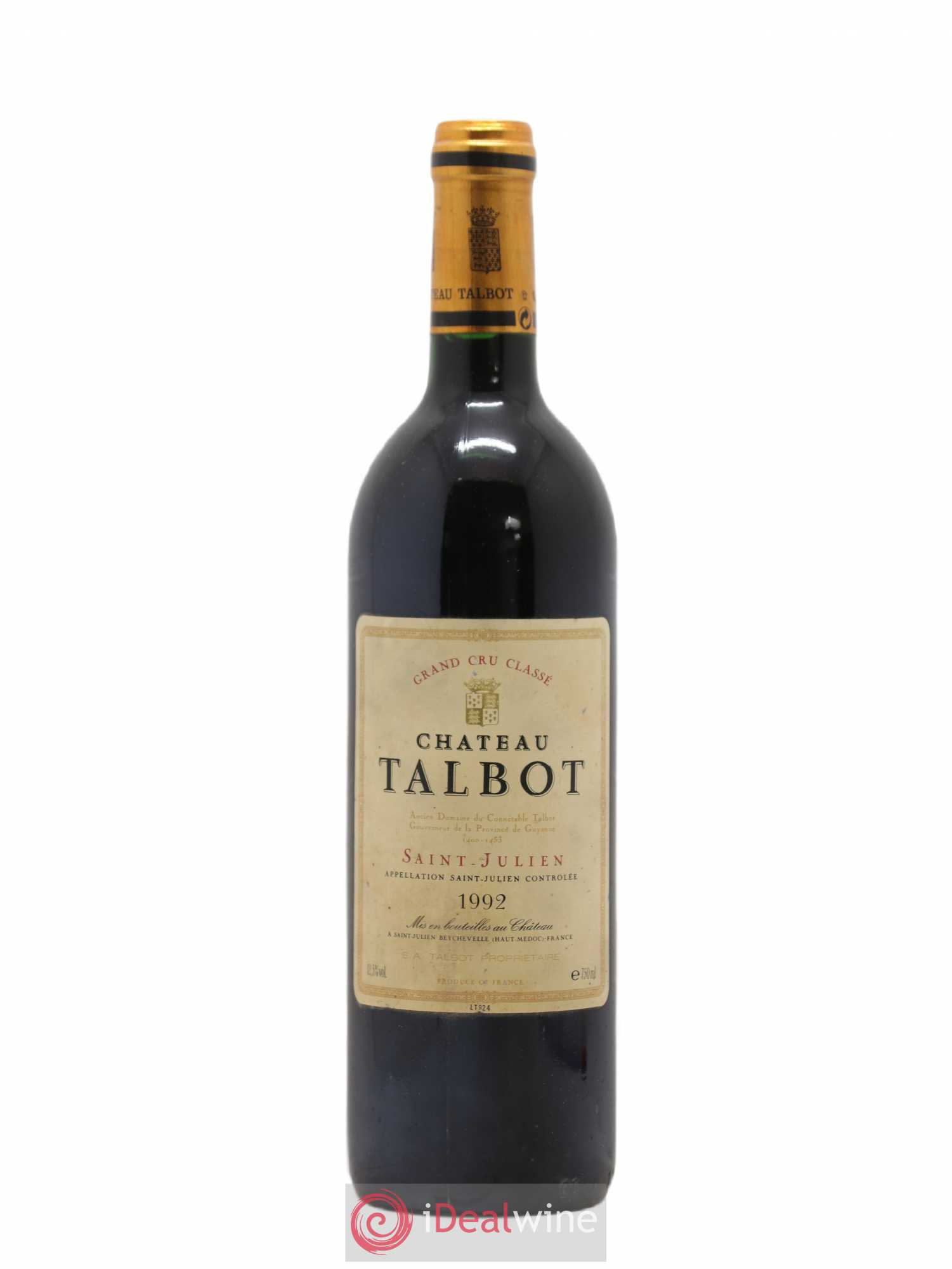 Château Talbot 4ème Grand Cru Classé 1992 - Lot de 1 bouteille - 0