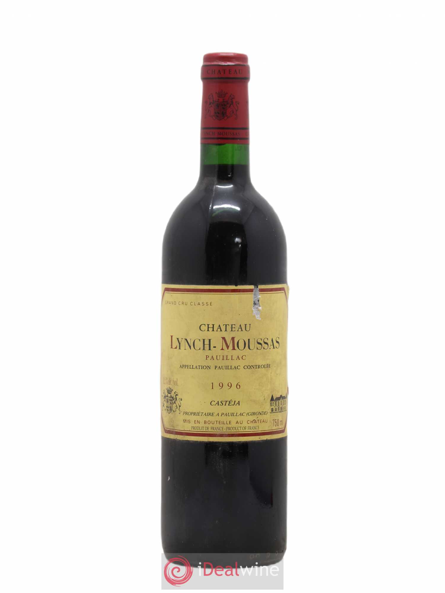 Château Lynch Moussas 5ème Grand Cru Classé 1996 - Lot de 1 bouteille - 0