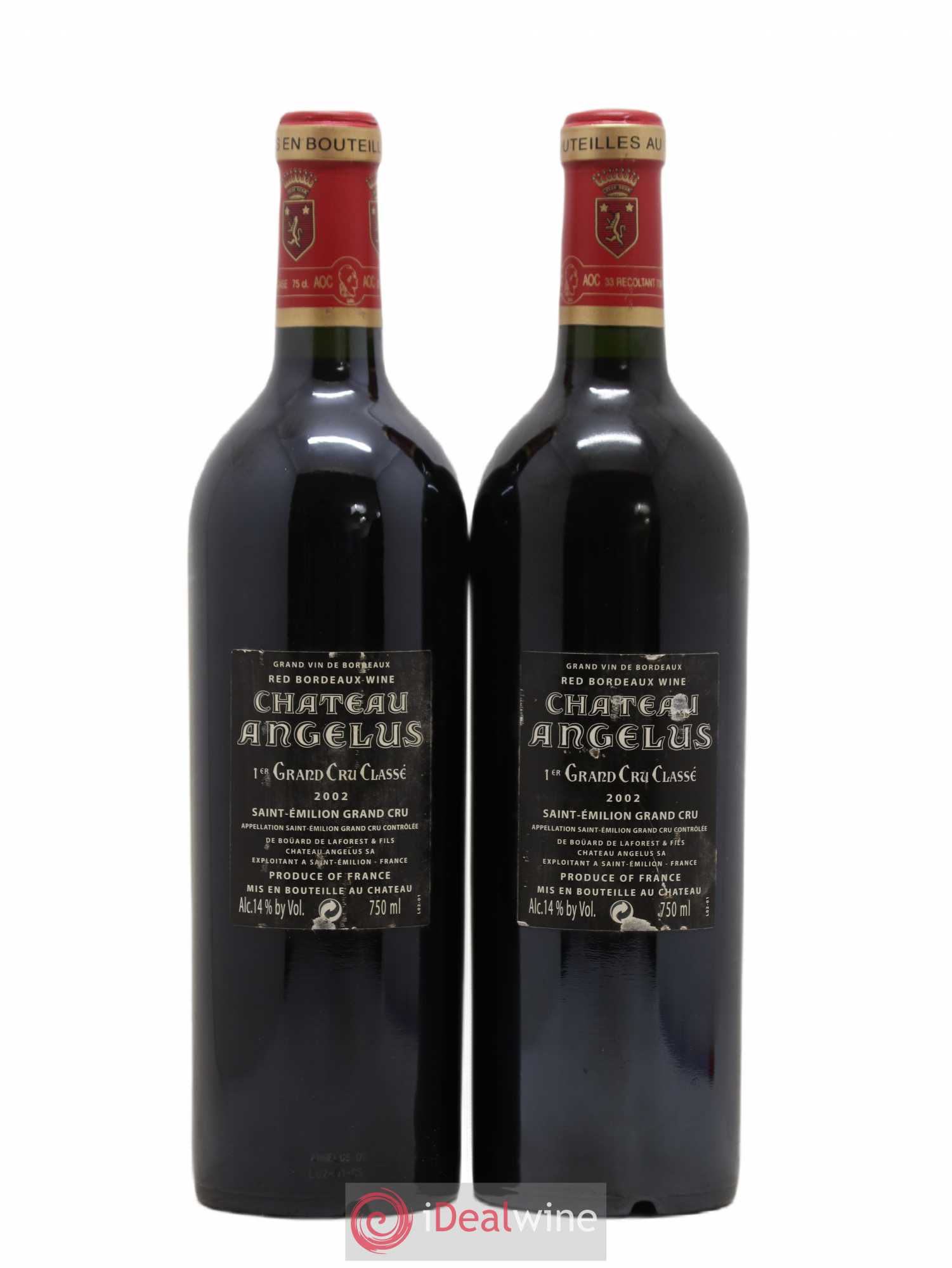 Château Angélus 1er Grand Cru Classé A 2002 - Lot de 2 bouteilles - 1