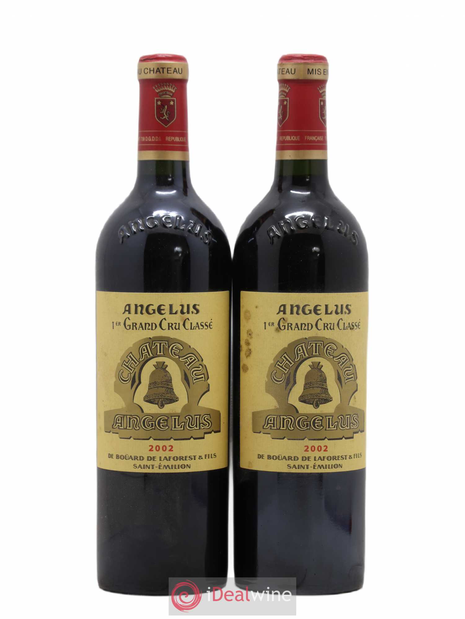 Château Angélus 1er Grand Cru Classé A 2002 - Lot de 2 bouteilles - 0