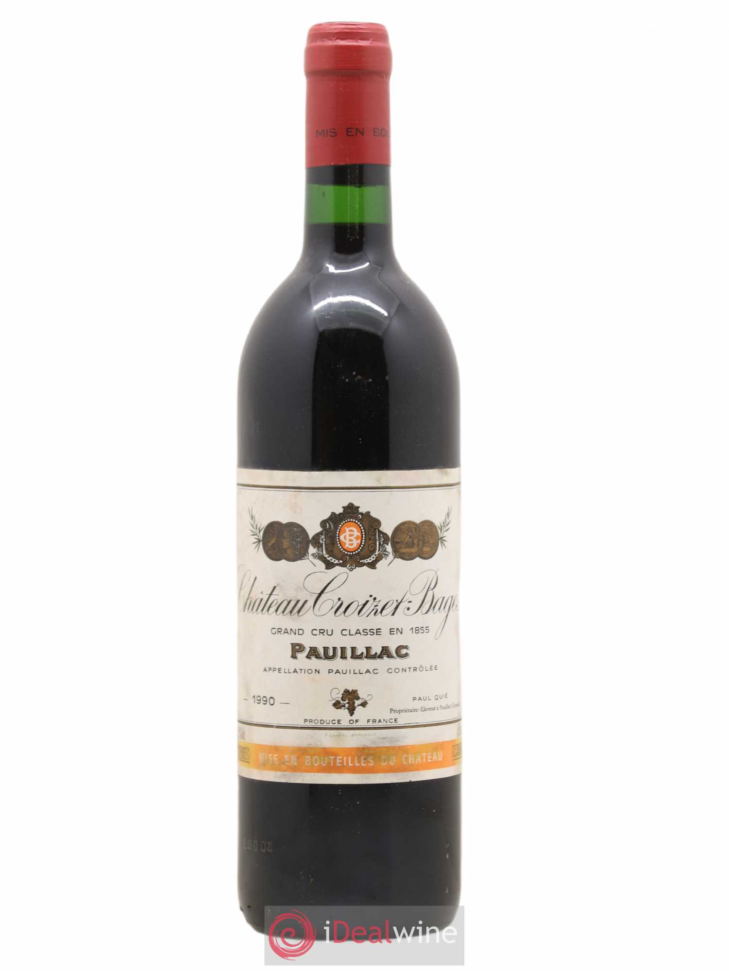 Château Croizet Bages 5ème Grand Cru Classé 1990 - Lot de 1 bouteille - 0