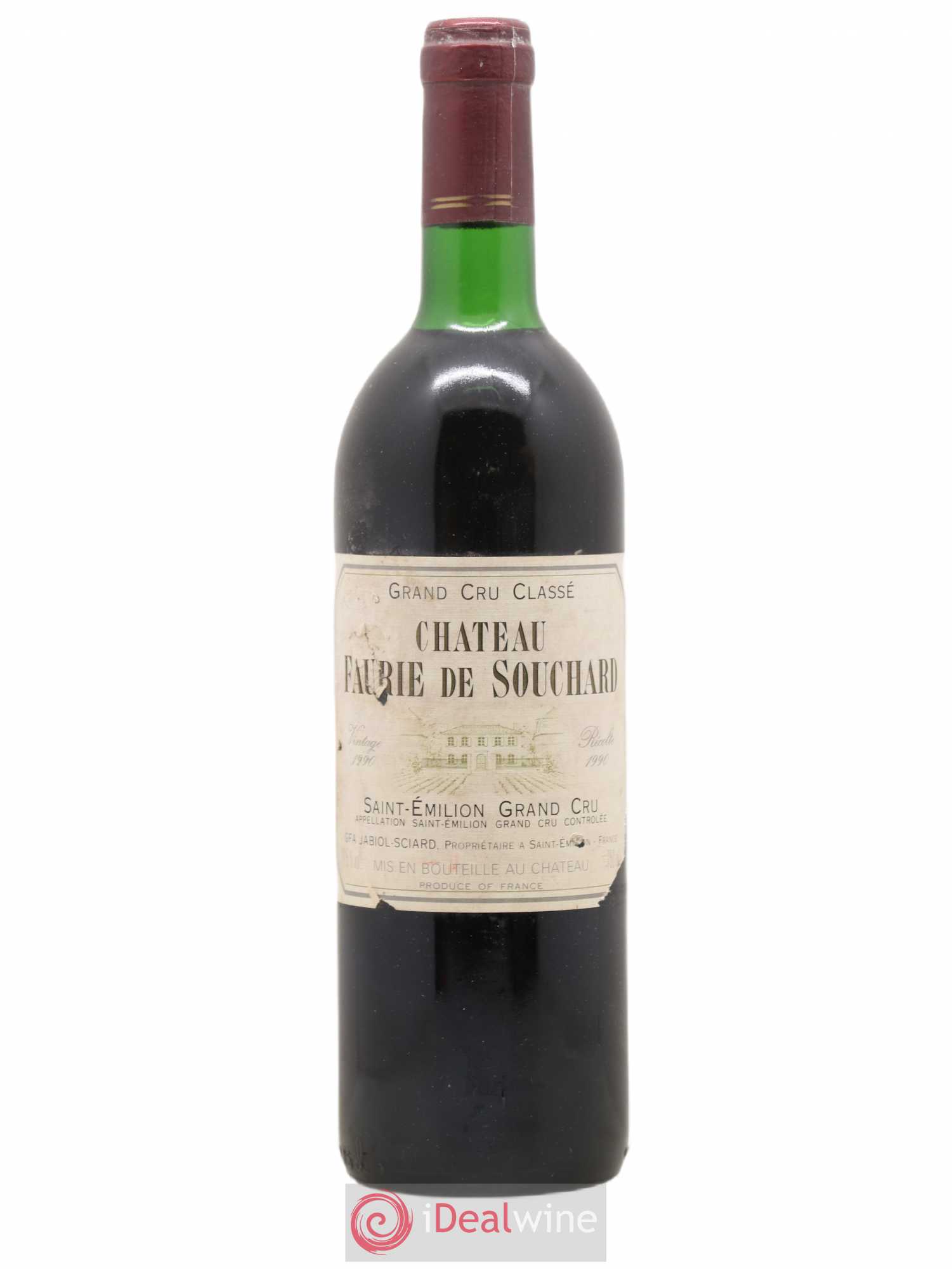 Château Faurie de Souchard Grand Cru Classé 1990 - Lot de 1 bouteille - 0