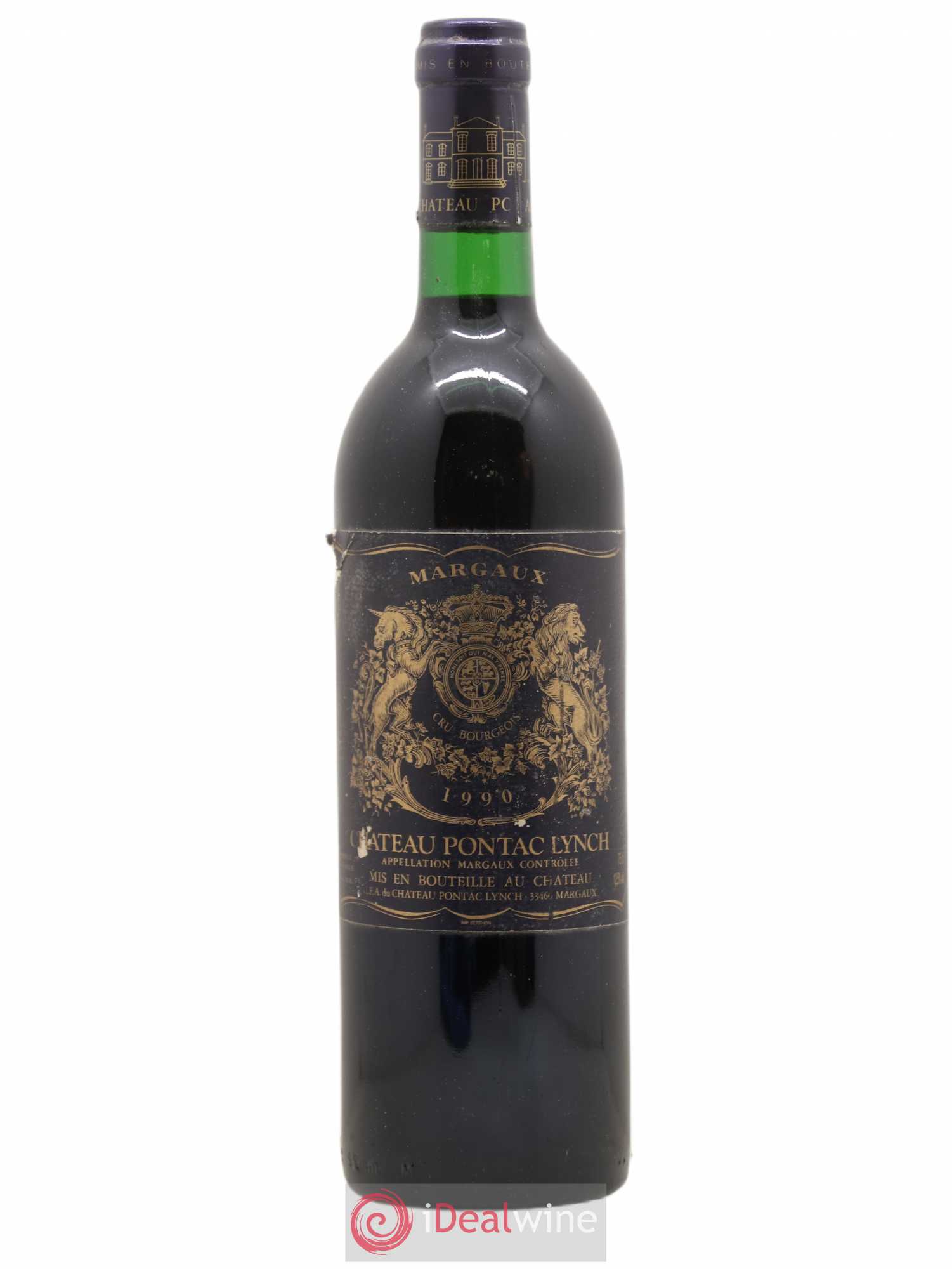 Château Pontac Lynch Cru Bourgeois 1990 - Lot de 1 bouteille - 0