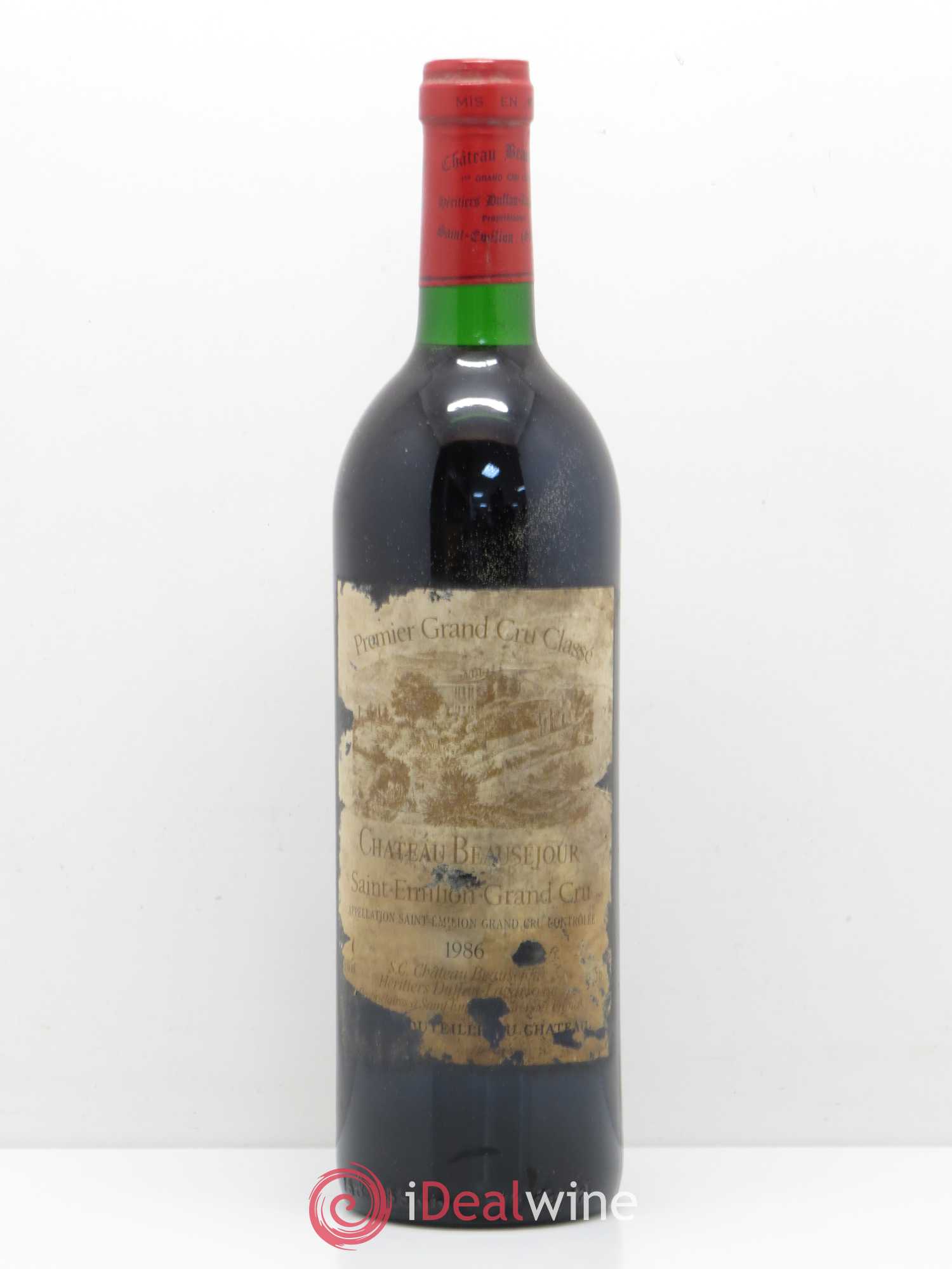Château Beauséjour (Duffau-Lagarrosse) 1er Grand Cru Classé B 1986 - Lot de 1 bouteille - 0