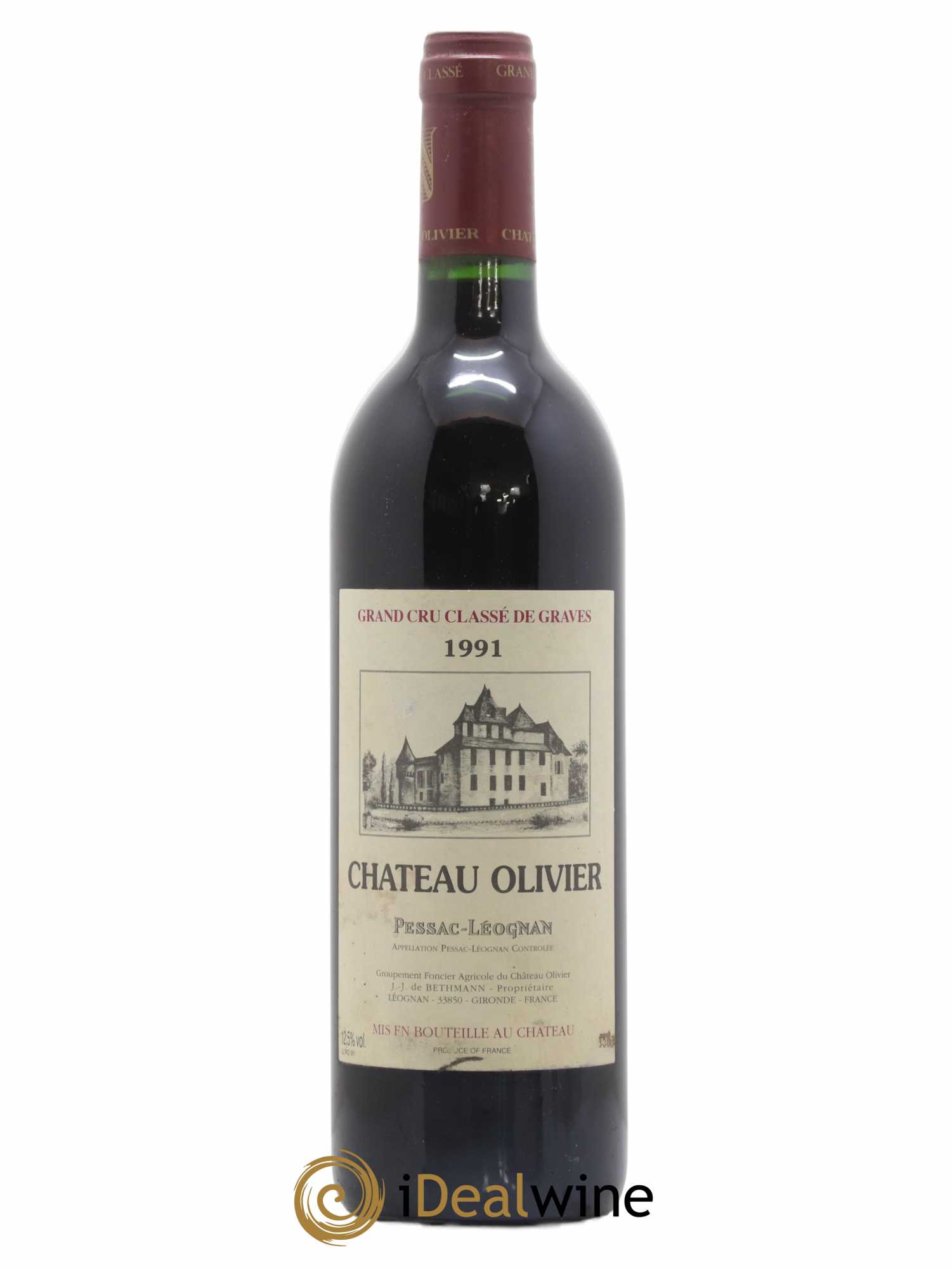 Château Olivier Cru Classé de Graves 1991 - Lot de 1 bouteille - 0
