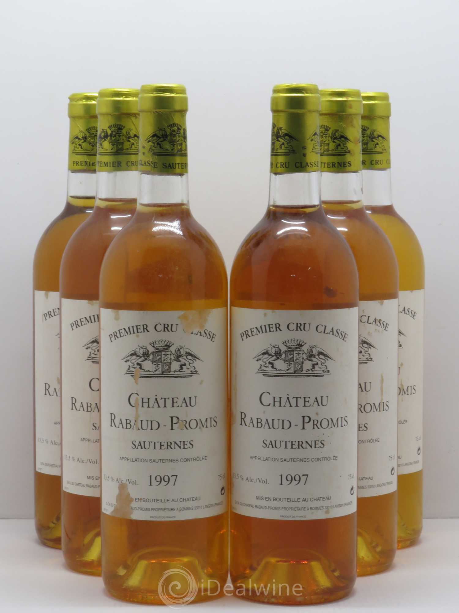 Château Rabaud Promis 1er Grand Cru Classé 1997 - Lotto di 6 bottiglie - 0