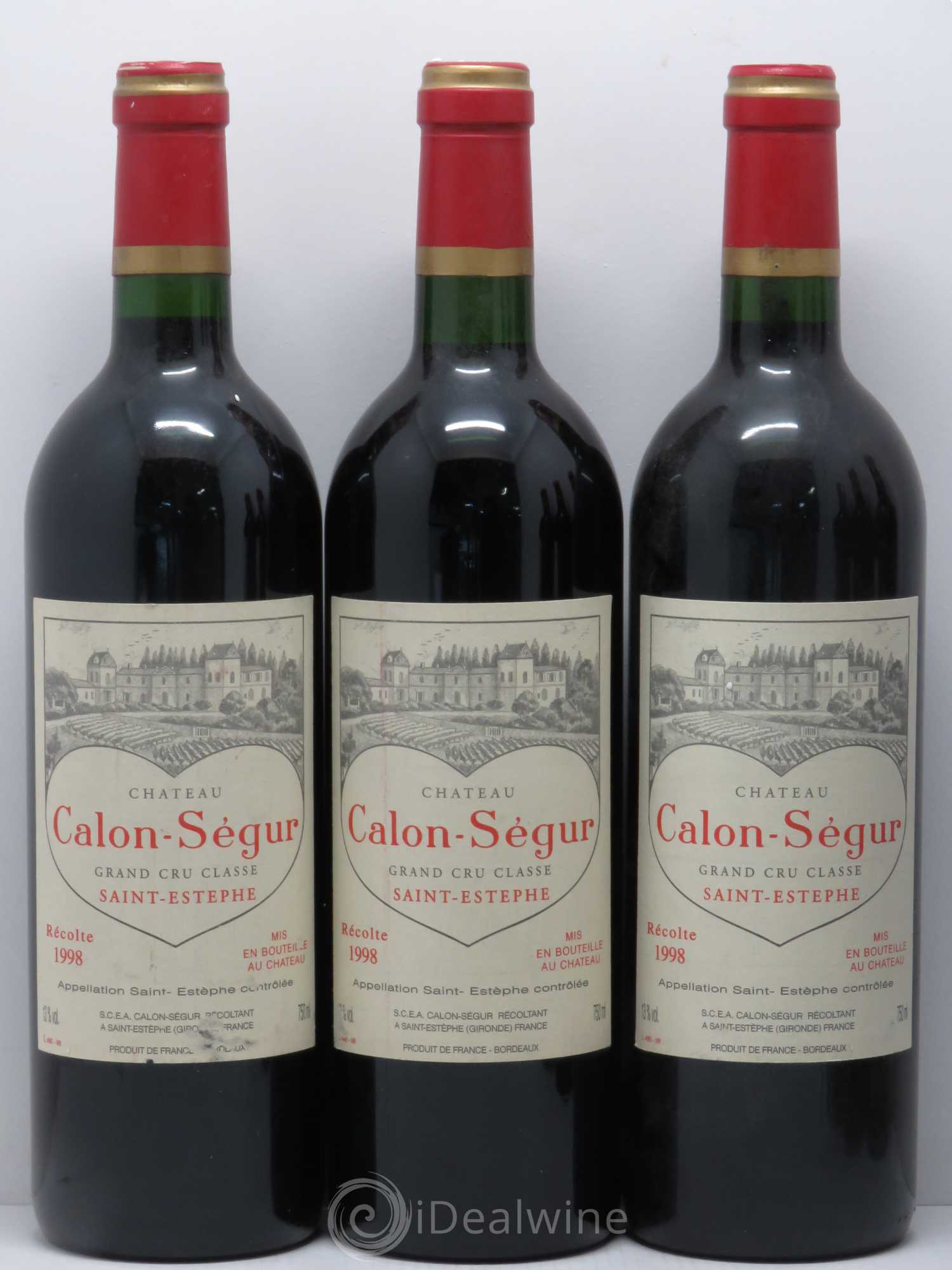 Château Calon Ségur 3ème Grand Cru Classé 1998 - Lot de 6 bouteilles - 1