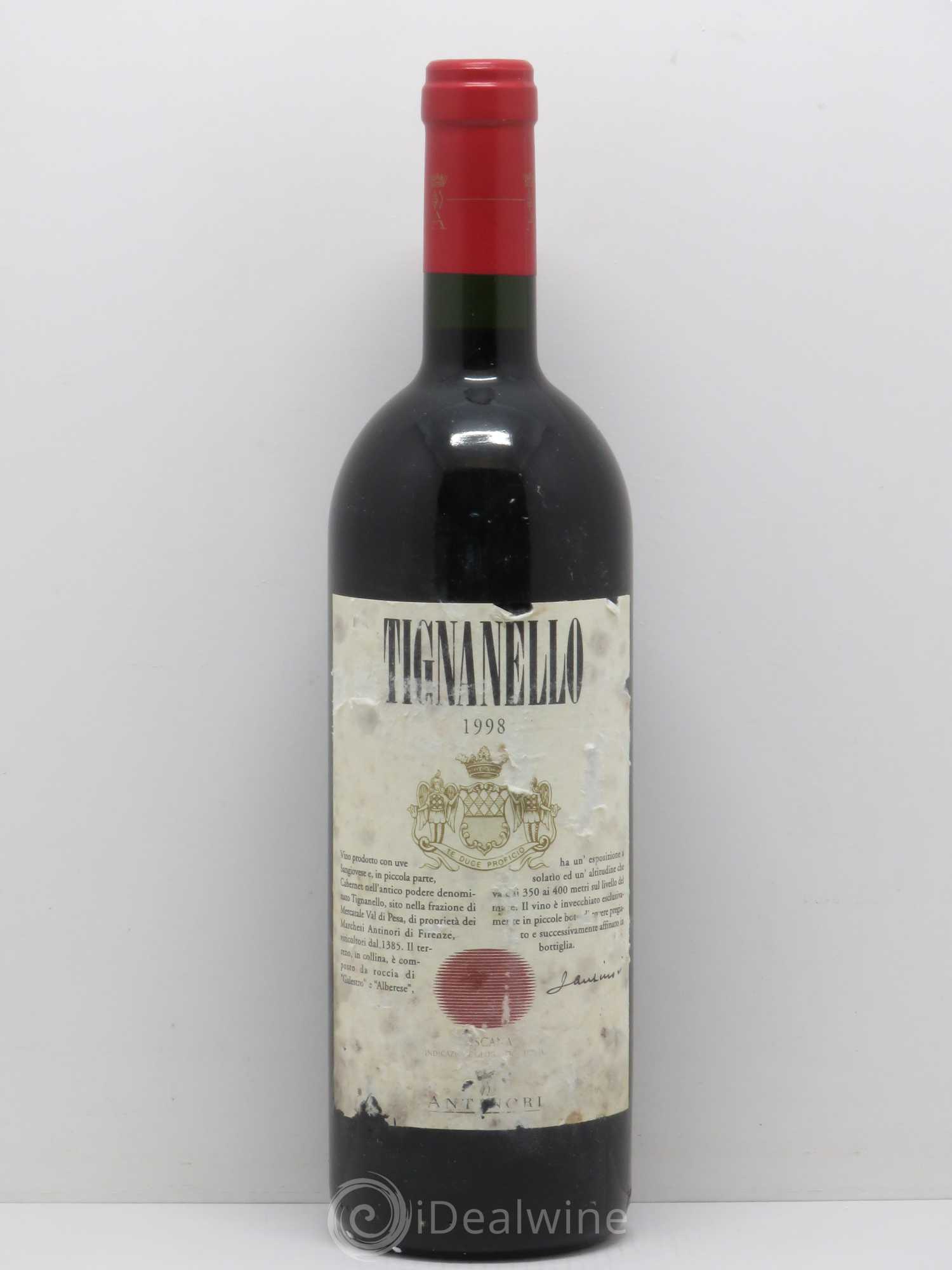 Toscana IGT Tignanello Tenuta Tignanello - Marchesi Antinori 1998 - Lot de 1 bouteille - 0