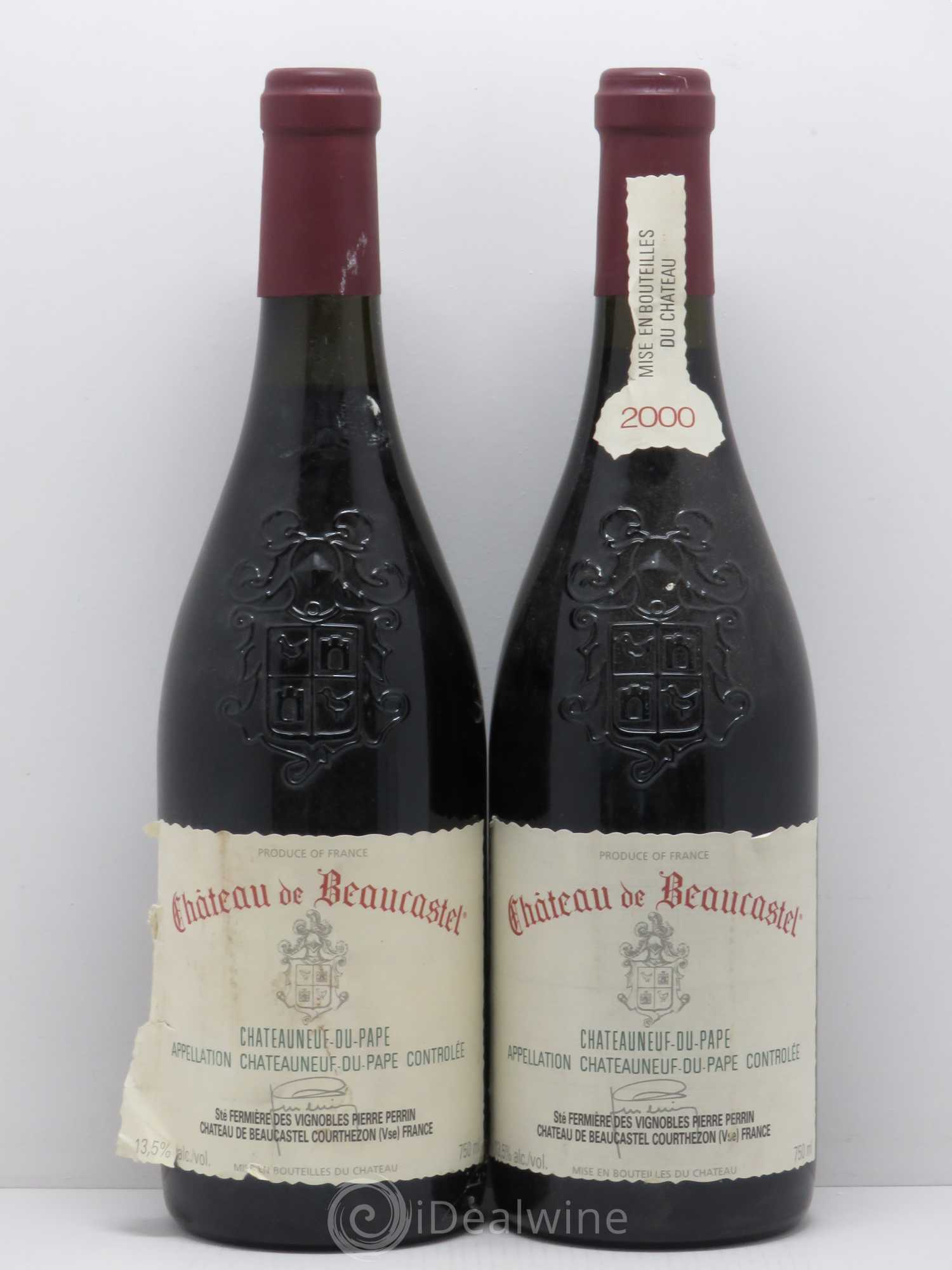 Châteauneuf-du-Pape Château de Beaucastel Famille Perrin 2000 - Lot de 2 bouteilles - 0