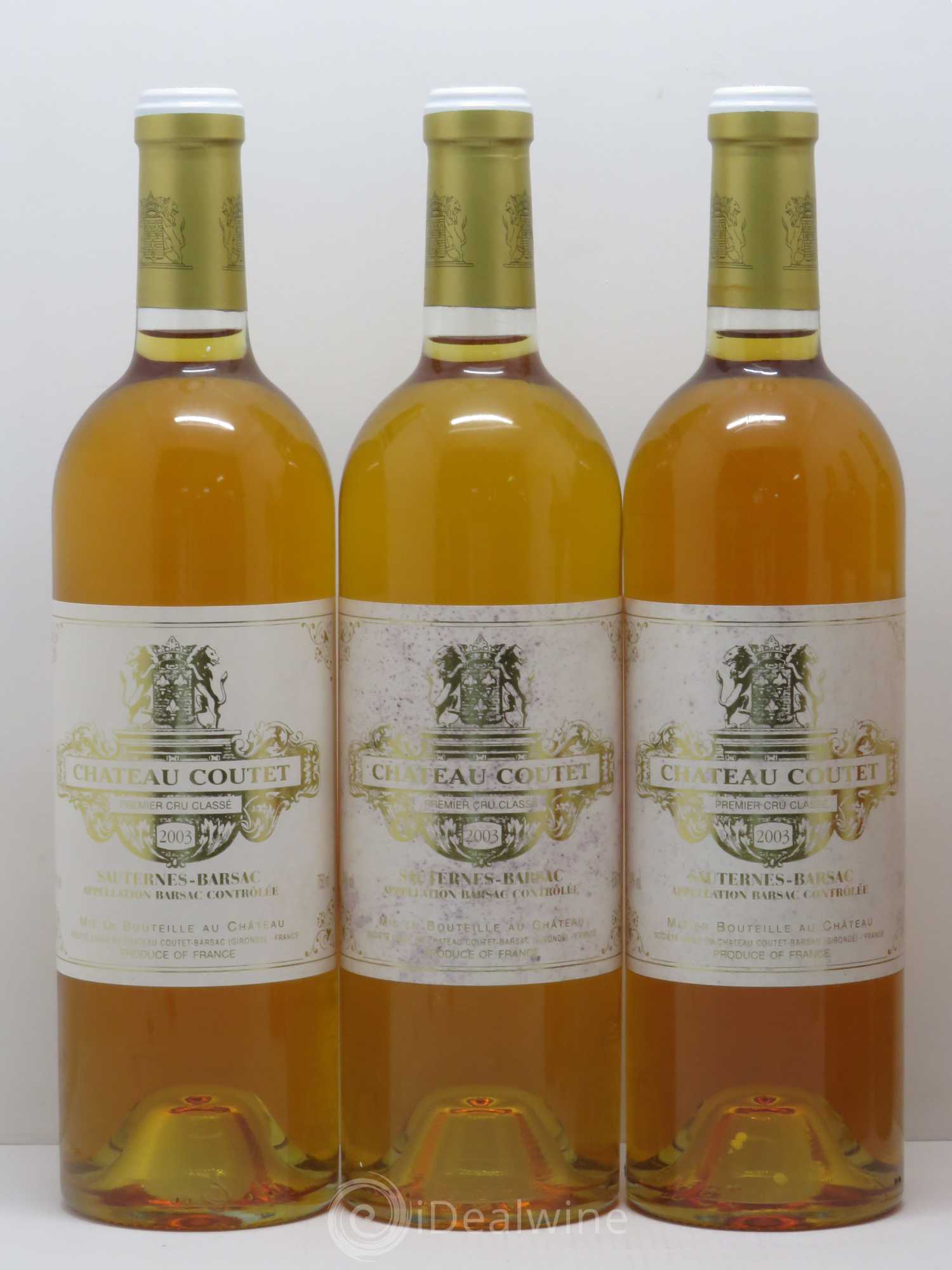 Château Coutet 1er Grand Cru Classé 2003 - Lotto di 6 bottiglie - 1