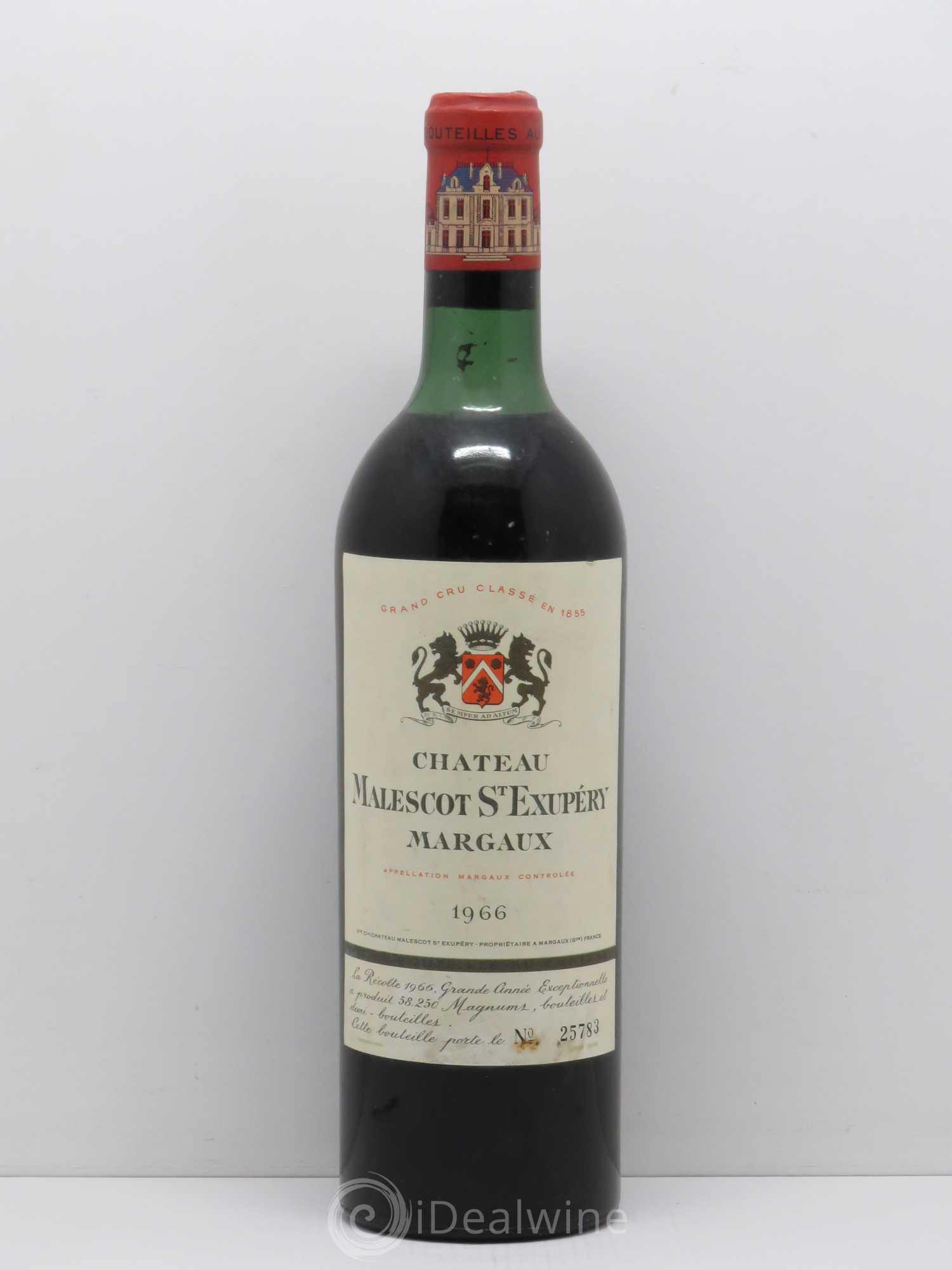 Château Malescot Saint-Exupéry 3ème Grand Cru Classé 1966 - Lot de 1 bouteille - 0