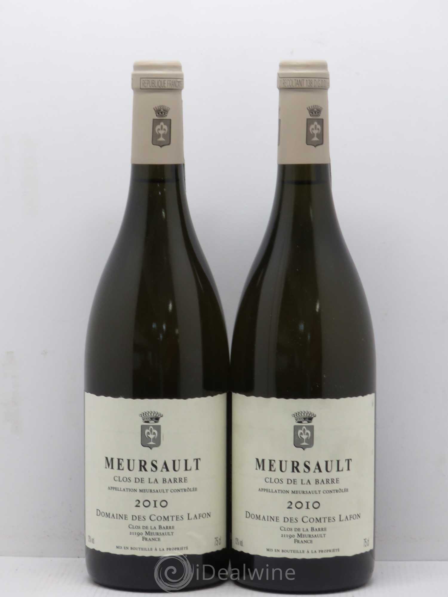 Meursault Clos de la Barre Comtes Lafon (Domaine des) 2010 - Lot de 2 bouteilles - 0