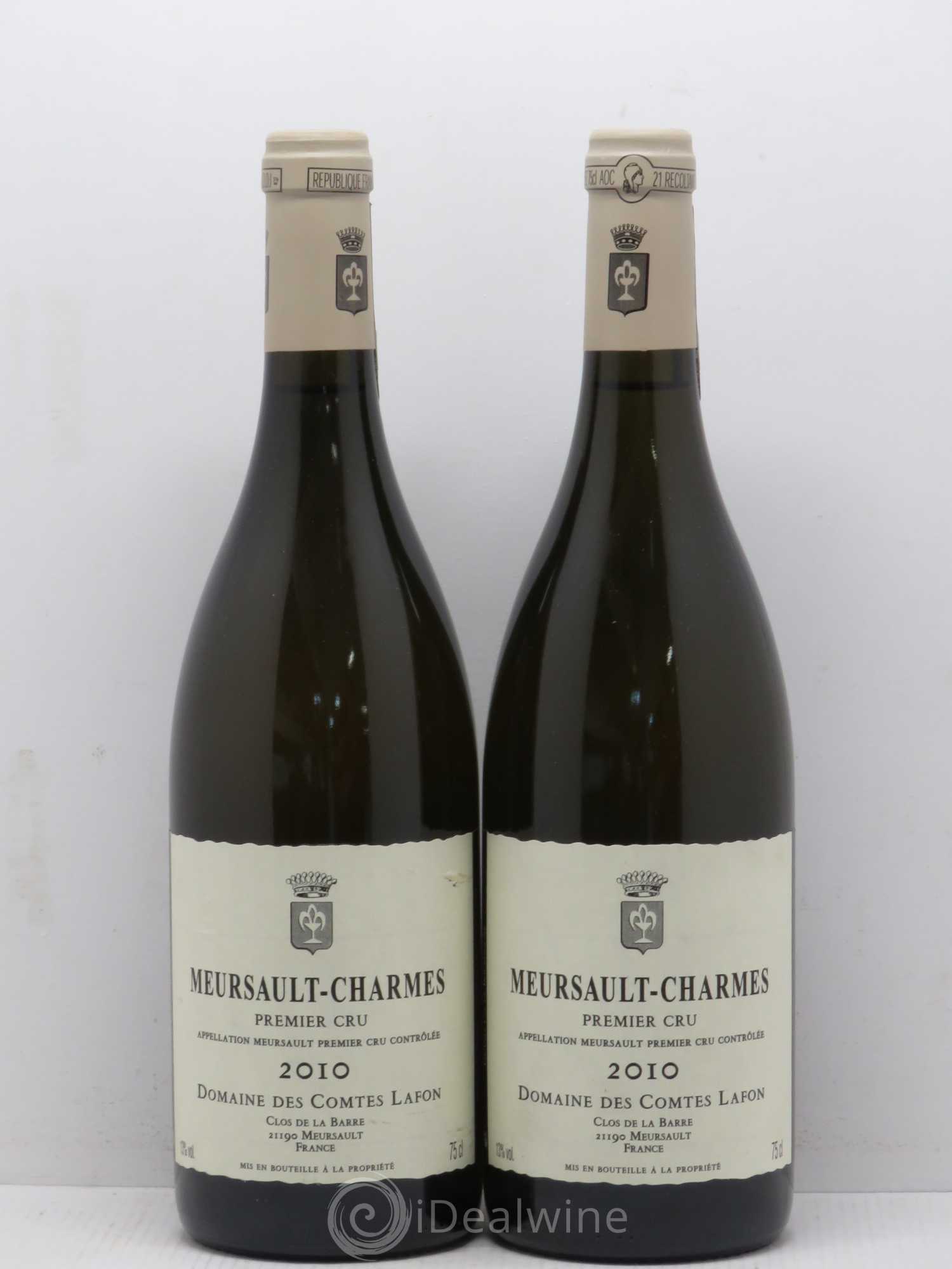 Meursault 1er Cru Charmes Comtes Lafon (Domaine des) 2010 - Lot de 2 bouteilles - 0