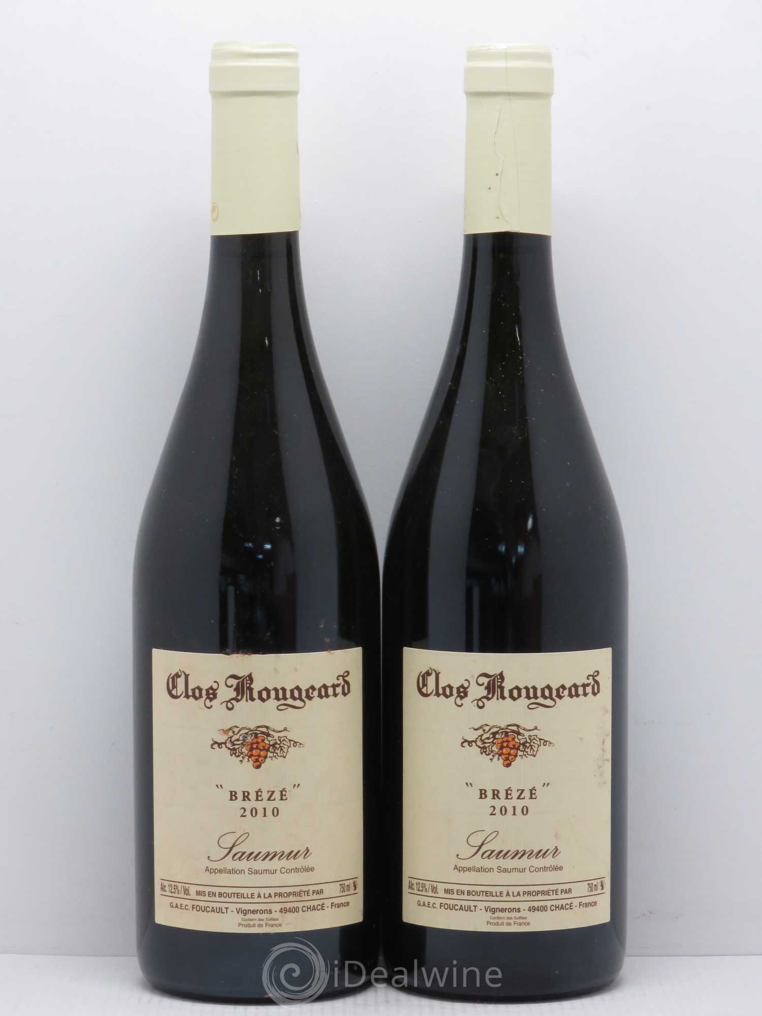 Saumur Brézé Clos Rougeard (sans prix de réserve) 2010 - Lot de 2 bouteilles - 0
