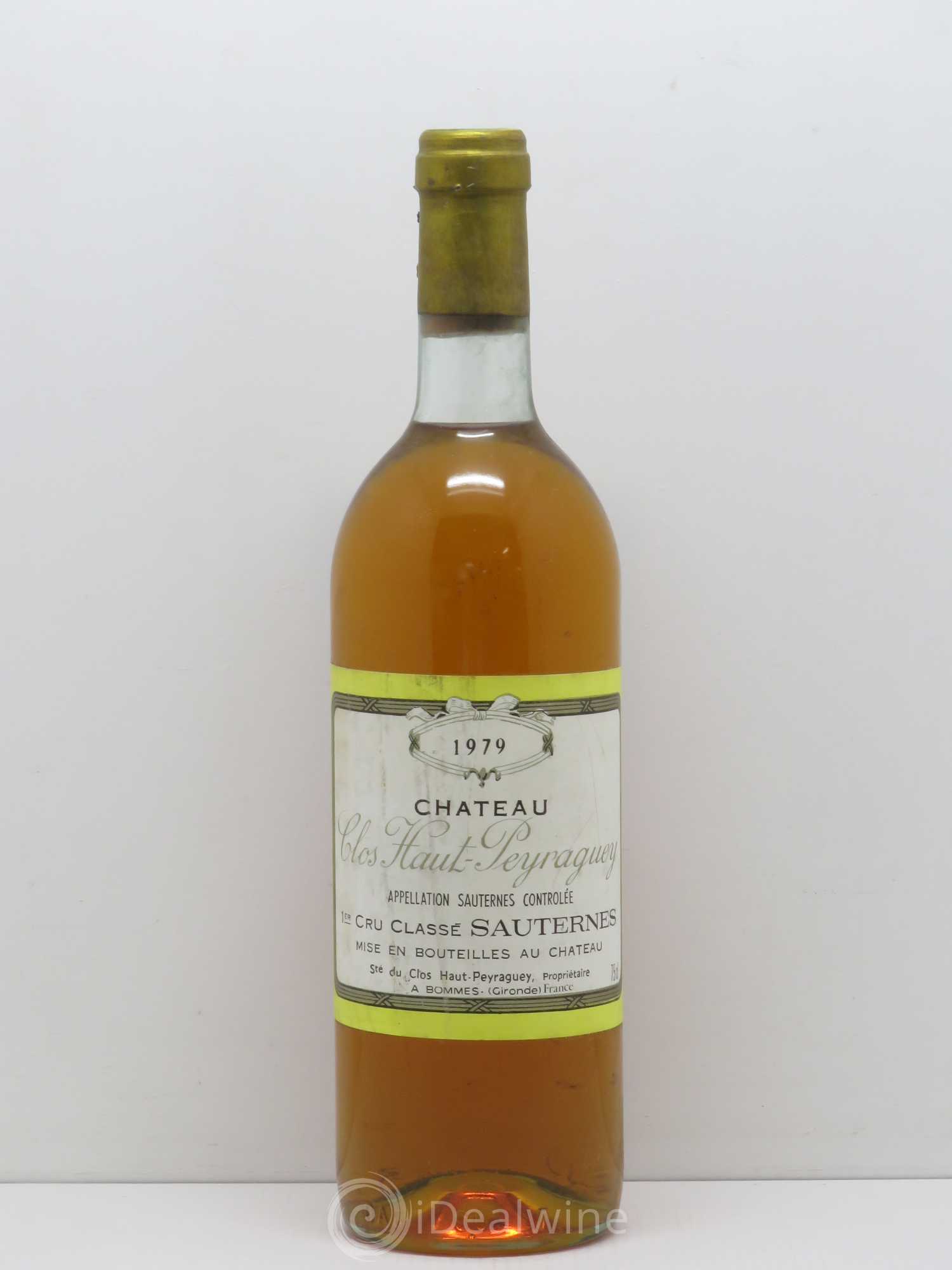 Clos Haut-Peyraguey 1er Grand Cru Classé 1979 - Lotto di 1 bottiglia - 0
