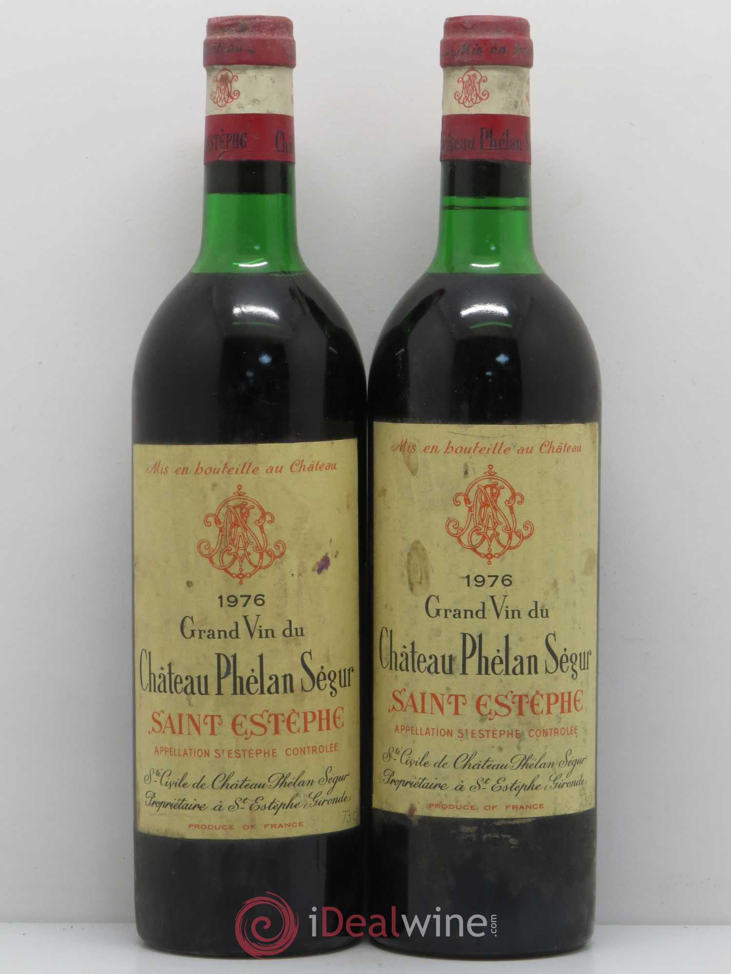 Château Phélan Ségur 1976 - Lot de 2 bouteilles - 0