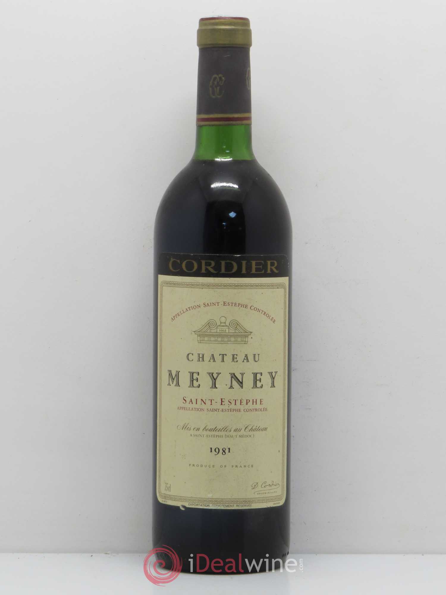 Château Meyney 1981 - Lot de 1 bouteille - 0