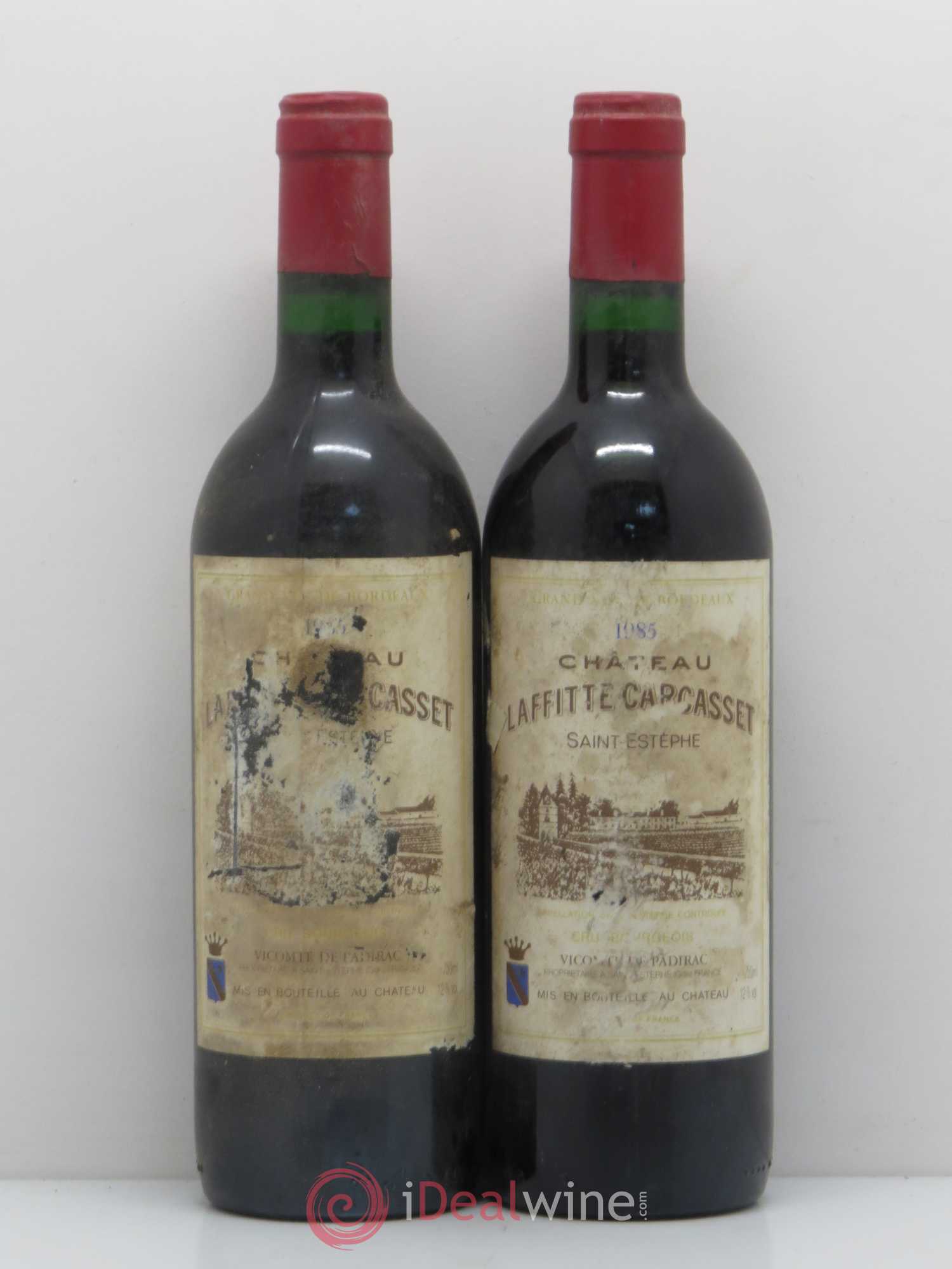 Château Laffitte Carcasset Cru Bourgeois 1985 - Lot de 2 bouteilles - 0