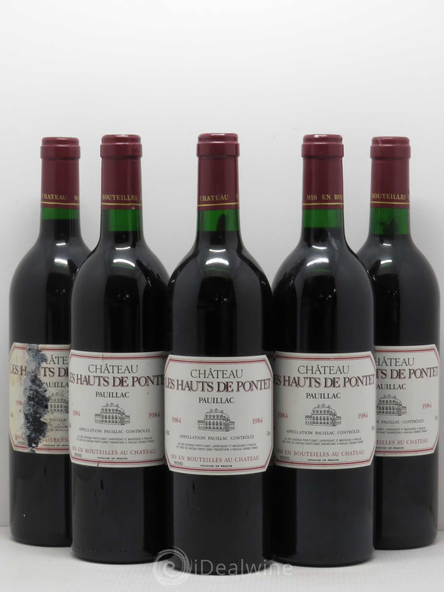 Les Hauts de Pontet-Canet Second Vin 1984 - Lot de 5 bouteilles - 0